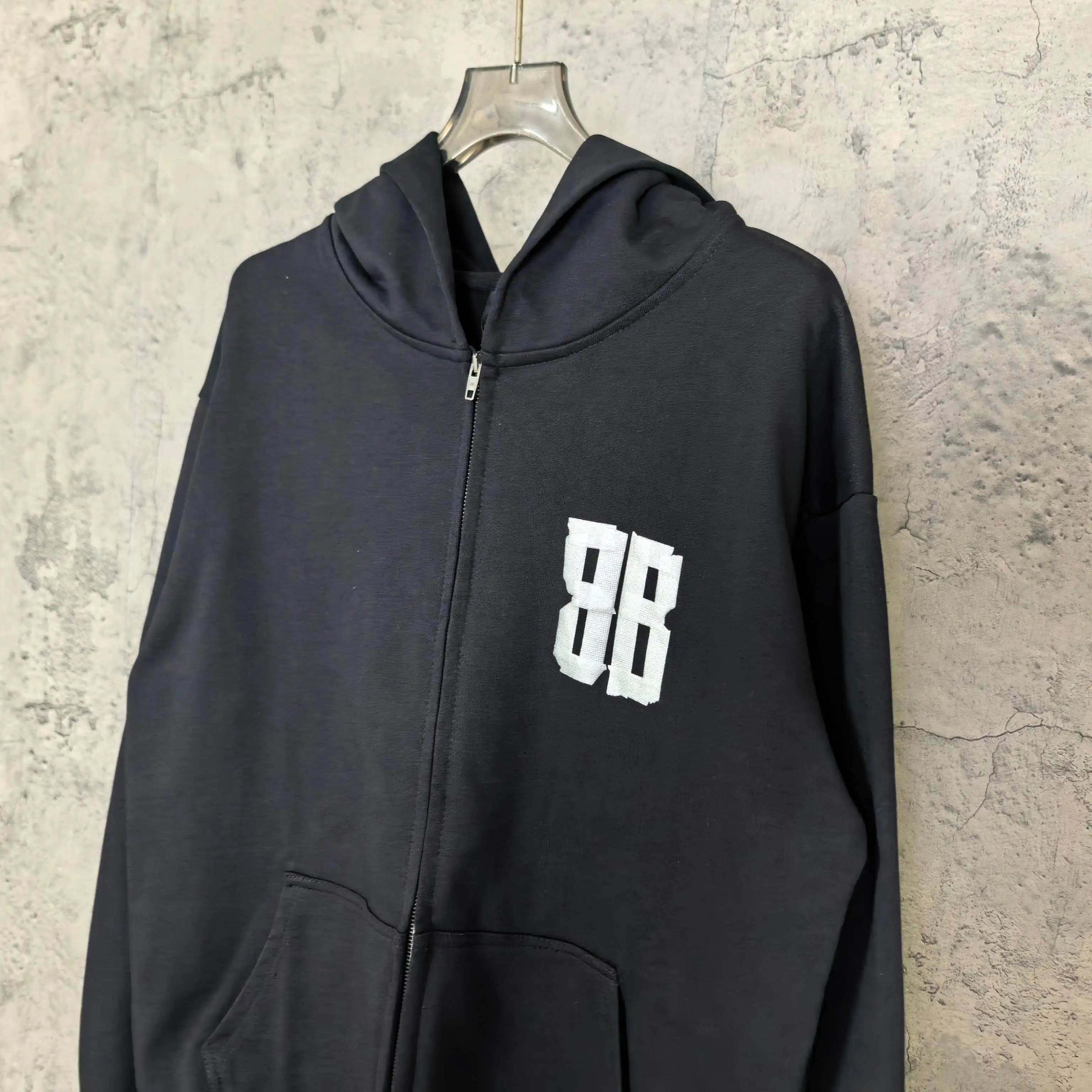 Tape Type Oversized Zip-Up Hoodie D22523202 — view 9