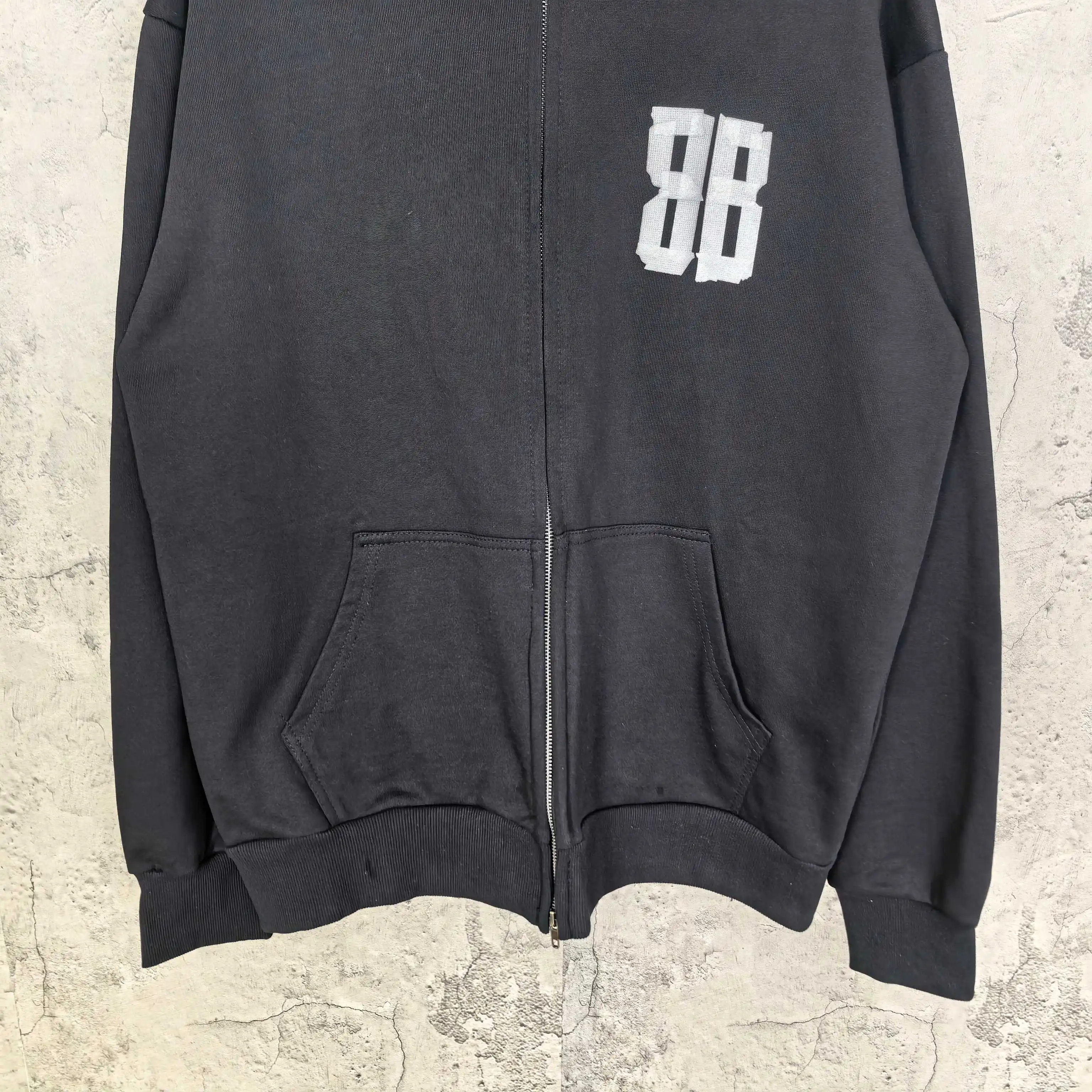 Tape Type Oversized Zip-Up Hoodie D22523202 — view 10