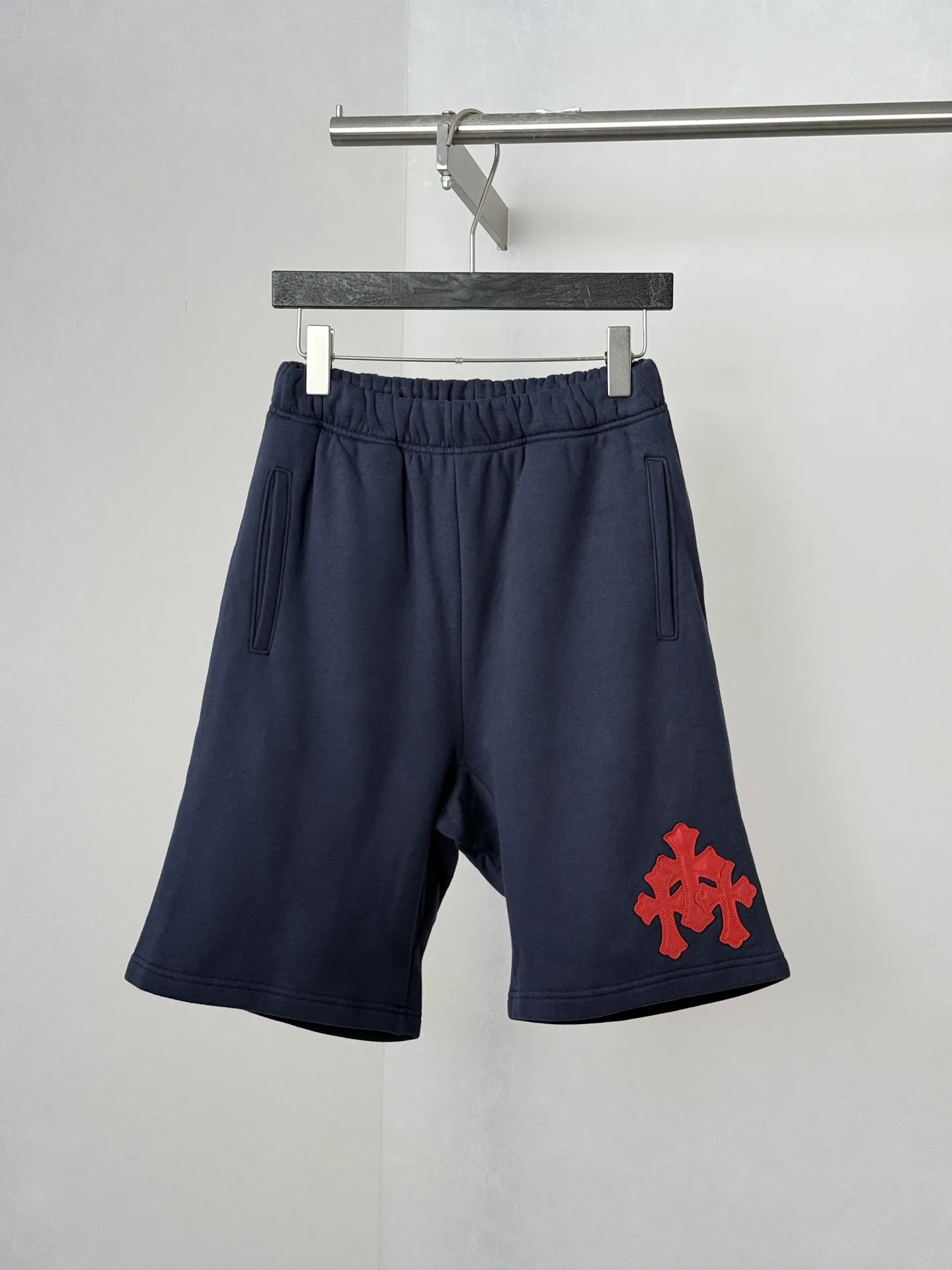 Leather Cross Patch Cotton Jersey Shorts D22520682