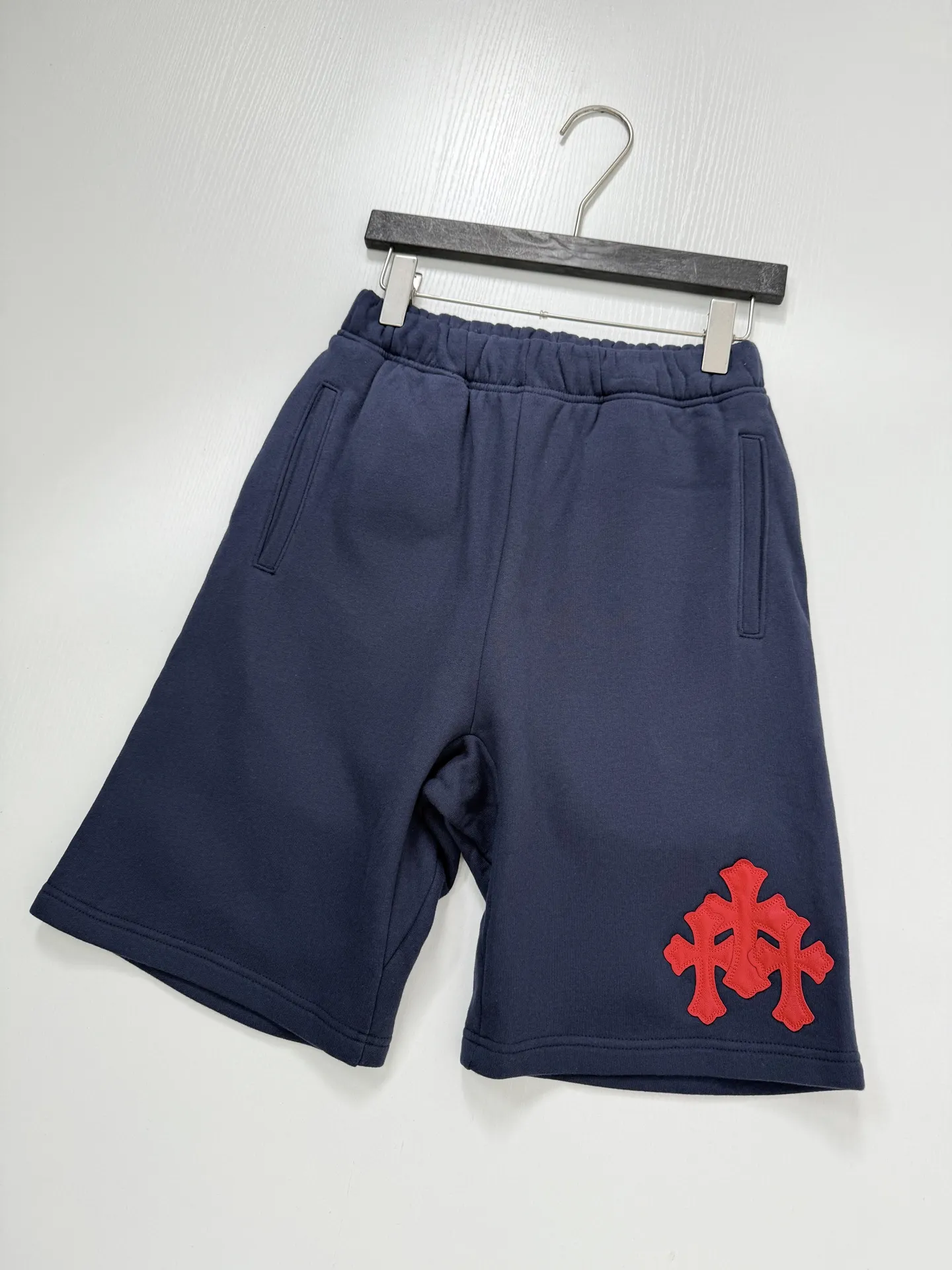 Leather Cross Patch Cotton Jersey Shorts D22520682 — view 3
