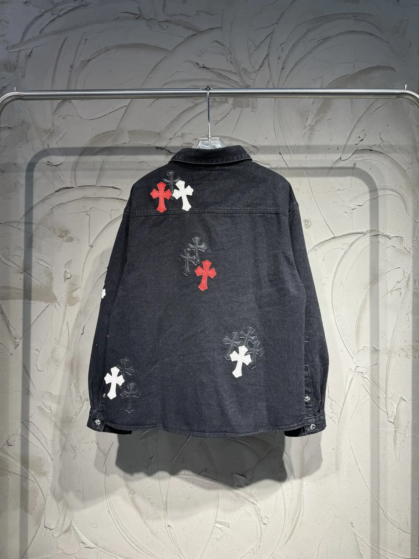 Cross-Patch Denim Overshirt Jacket D22523047 — view 2