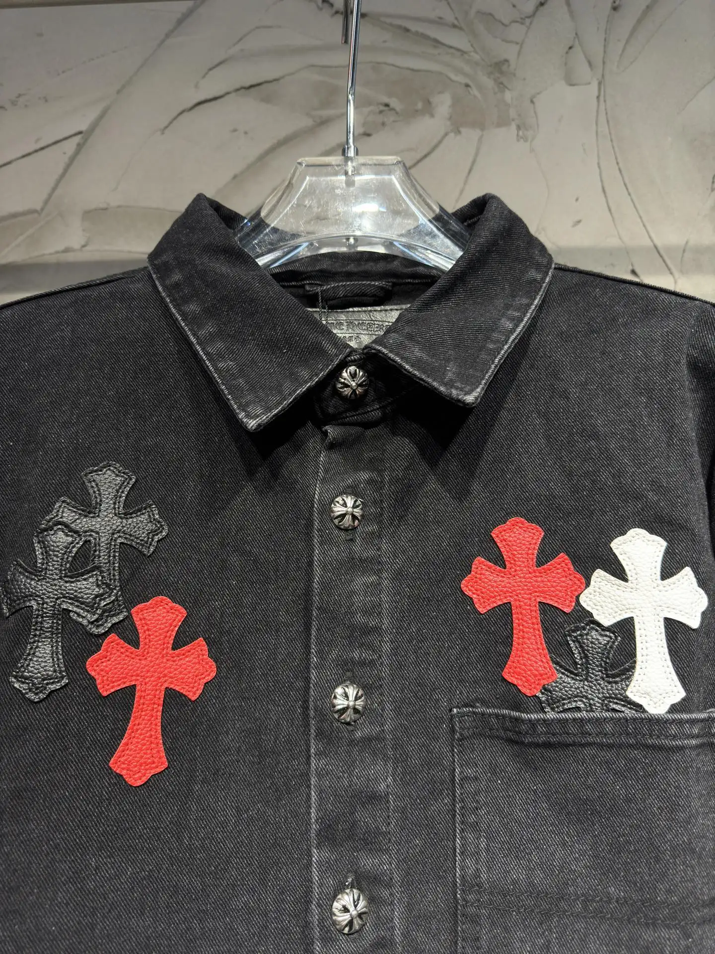 Cross-Patch Denim Overshirt Jacket D22523047 — view 5