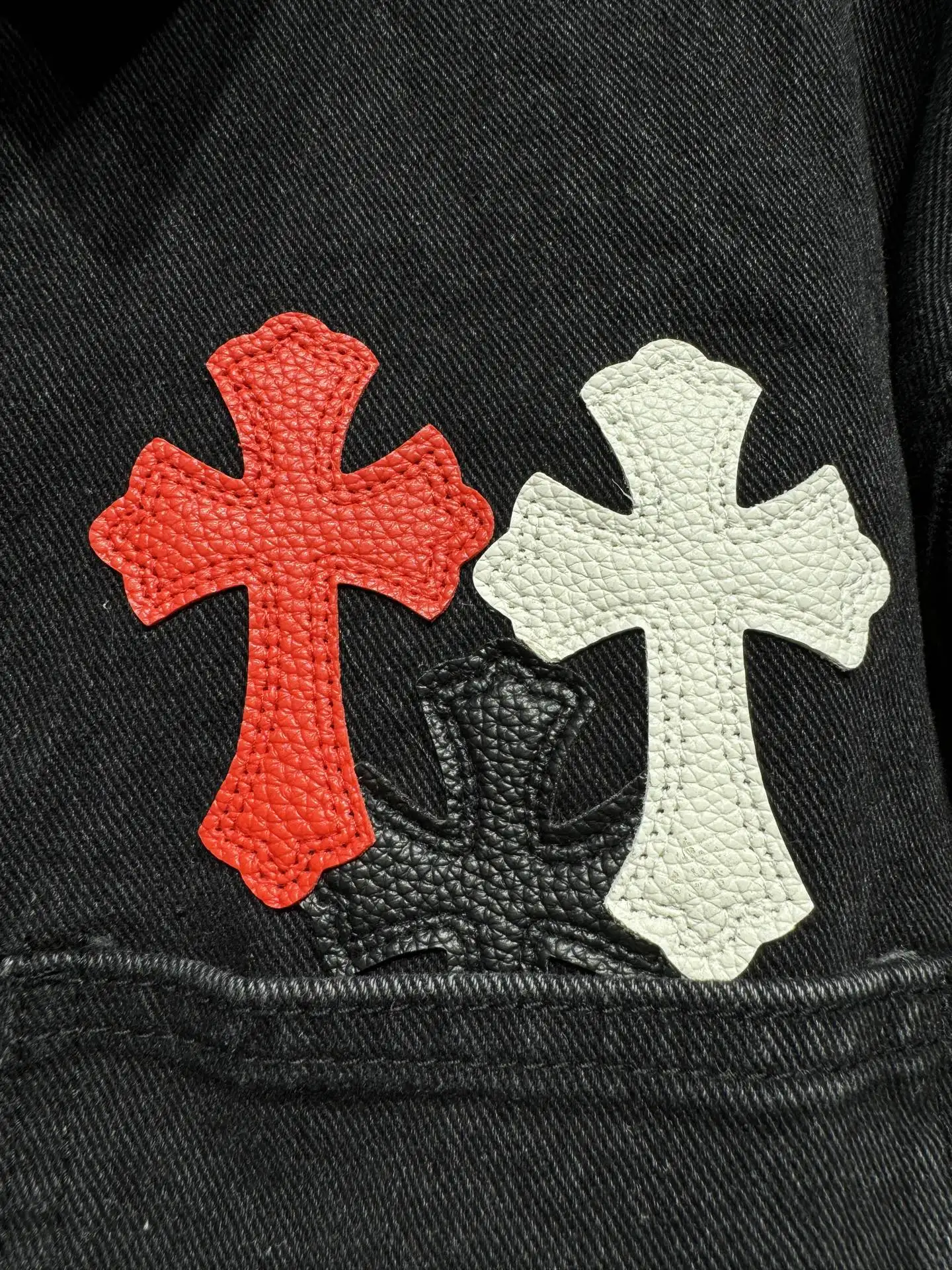 Cross-Patch Denim Overshirt Jacket D22523047 — view 7