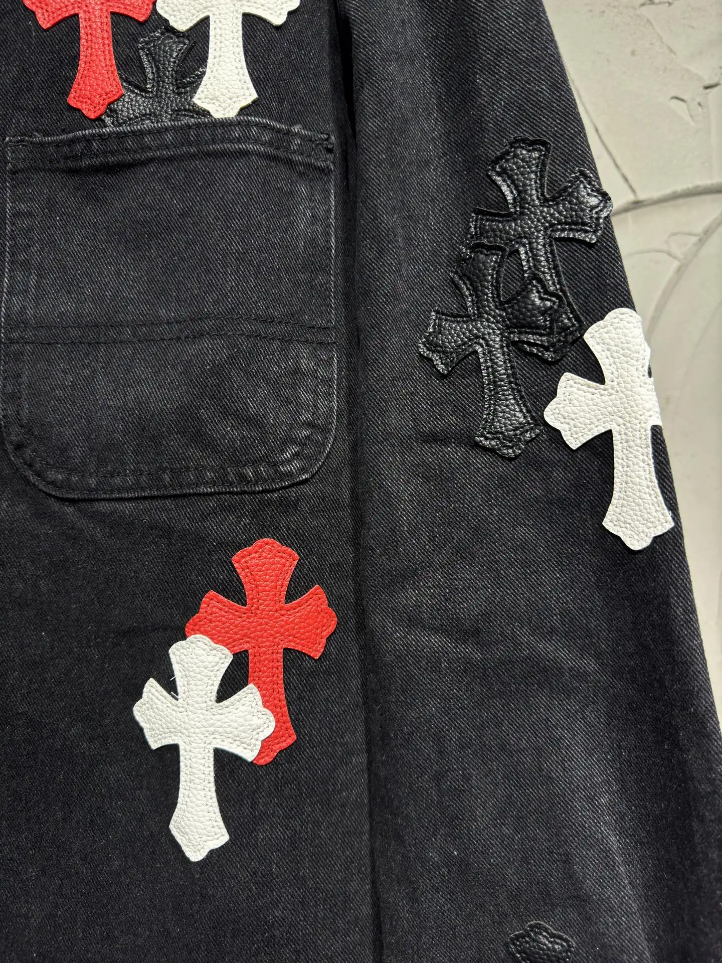Cross-Patch Denim Overshirt Jacket D22523047 — view 9