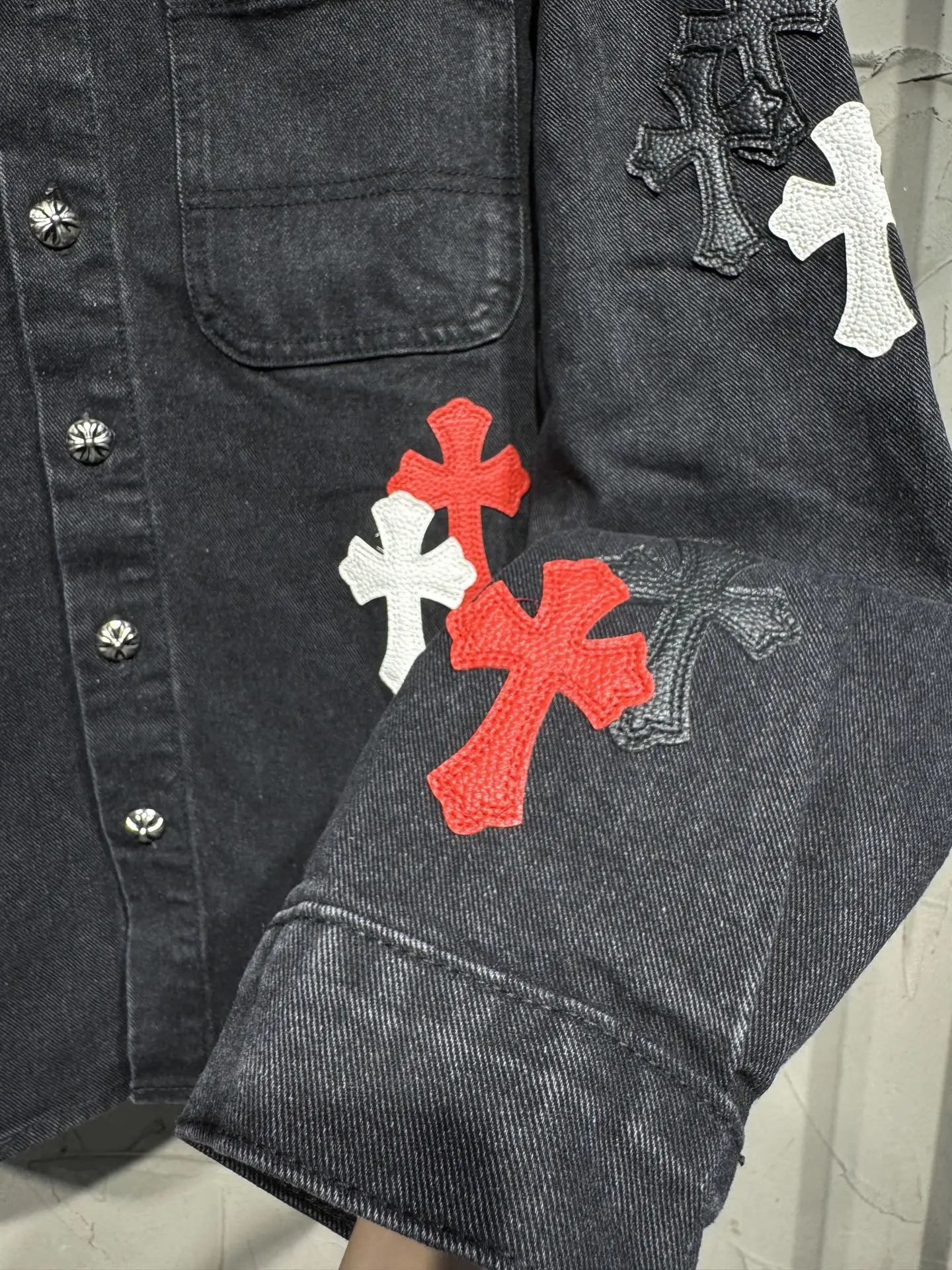 Cross-Patch Denim Overshirt Jacket D22523047 — view 11