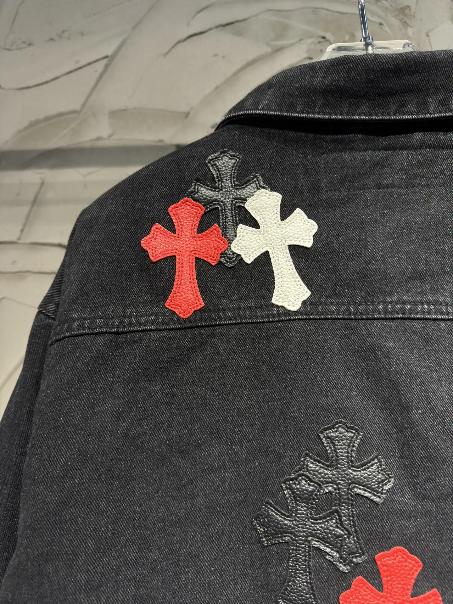 Cross-Patch Denim Overshirt Jacket D22523047 — view 12