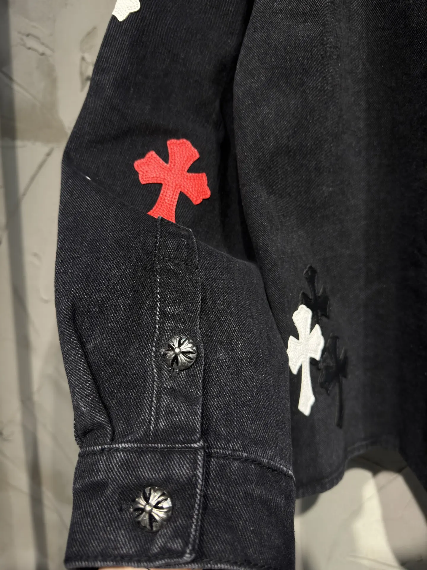 Cross-Patch Denim Overshirt Jacket D22523047 — view 16