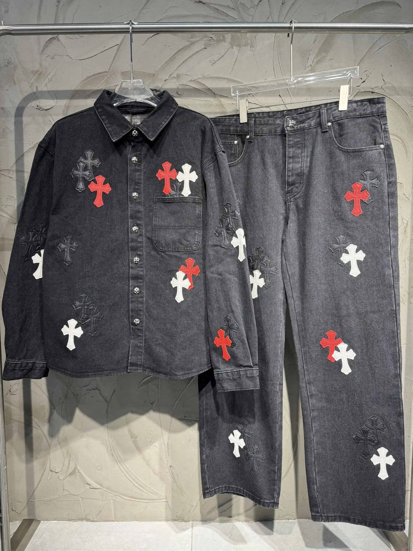Cross-Patch Denim Overshirt Jacket D22523047 — view 18
