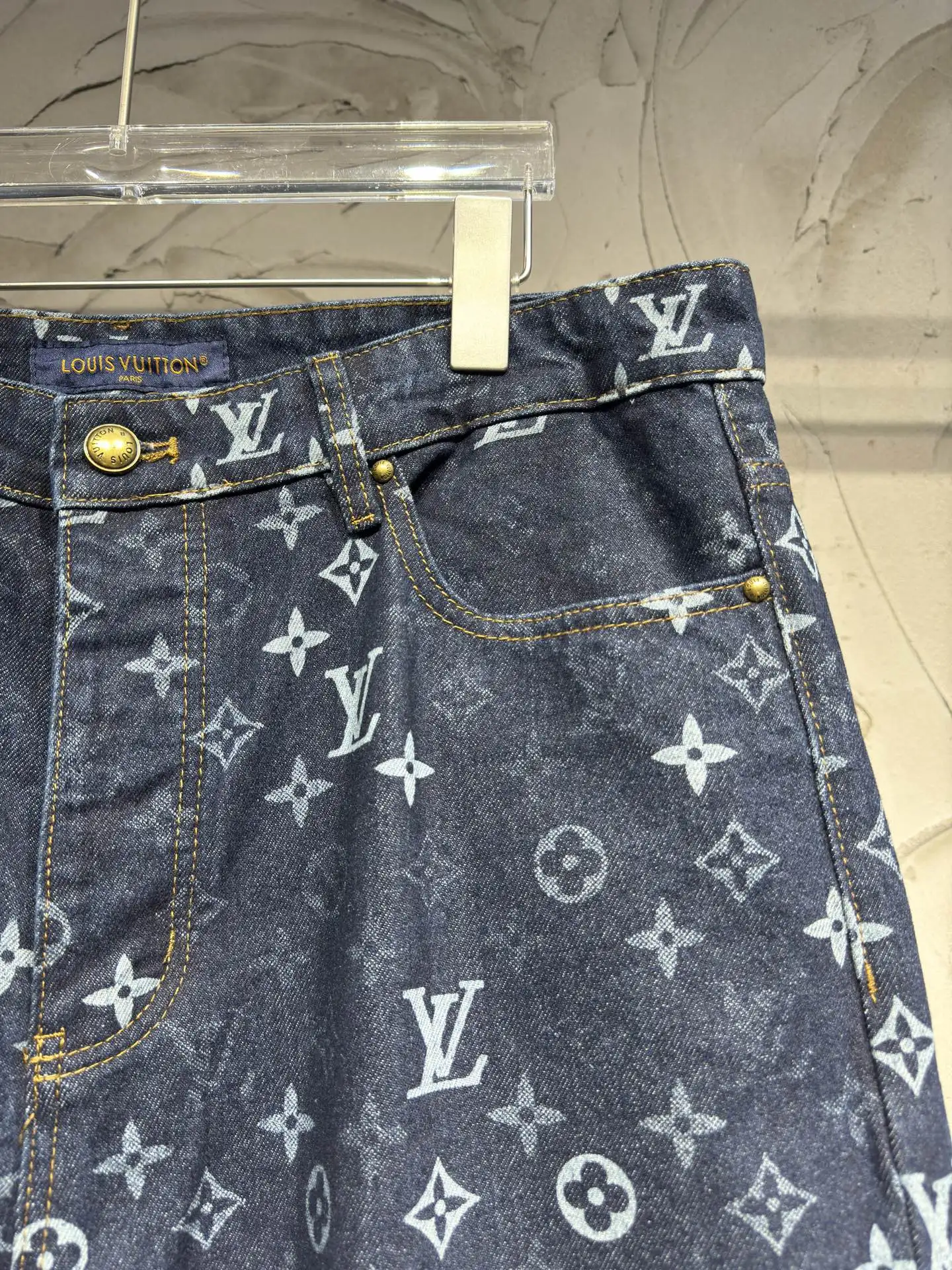 Monogram All-Over Print Straight-Leg Jeans D22523046 — view 2