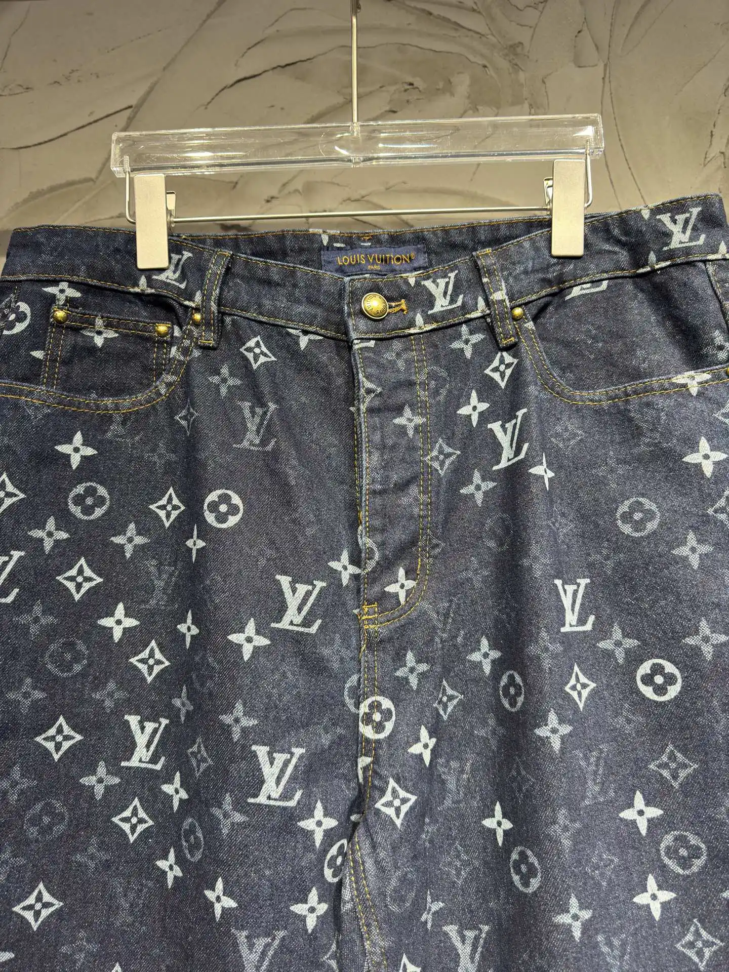 Monogram All-Over Print Straight-Leg Jeans D22523046 — view 3