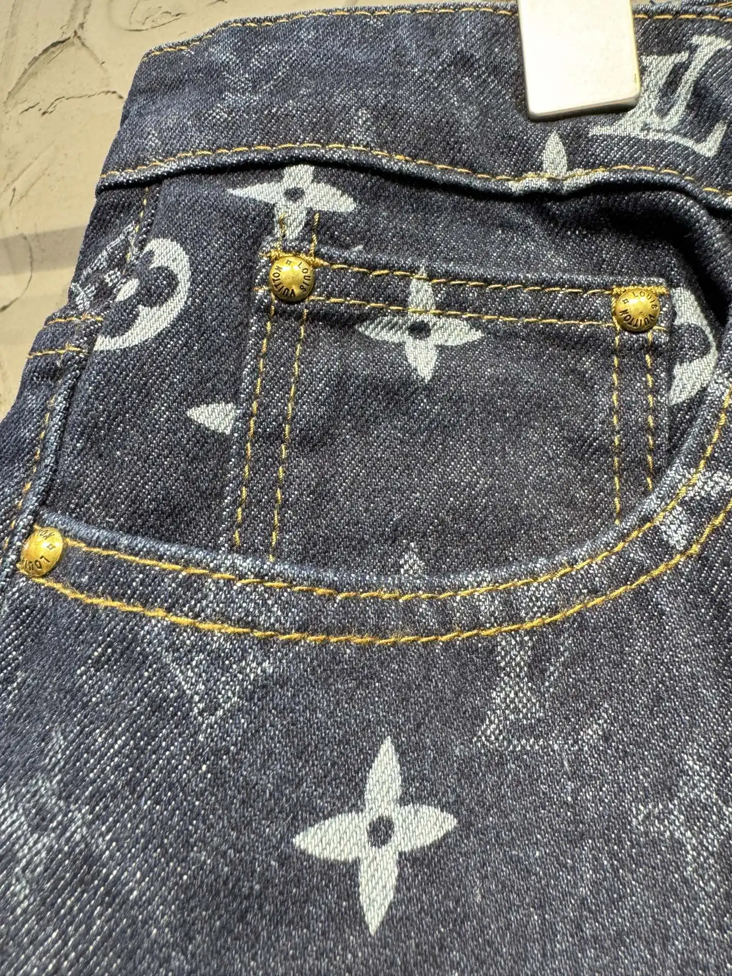 Monogram All-Over Print Straight-Leg Jeans D22523046 — view 5