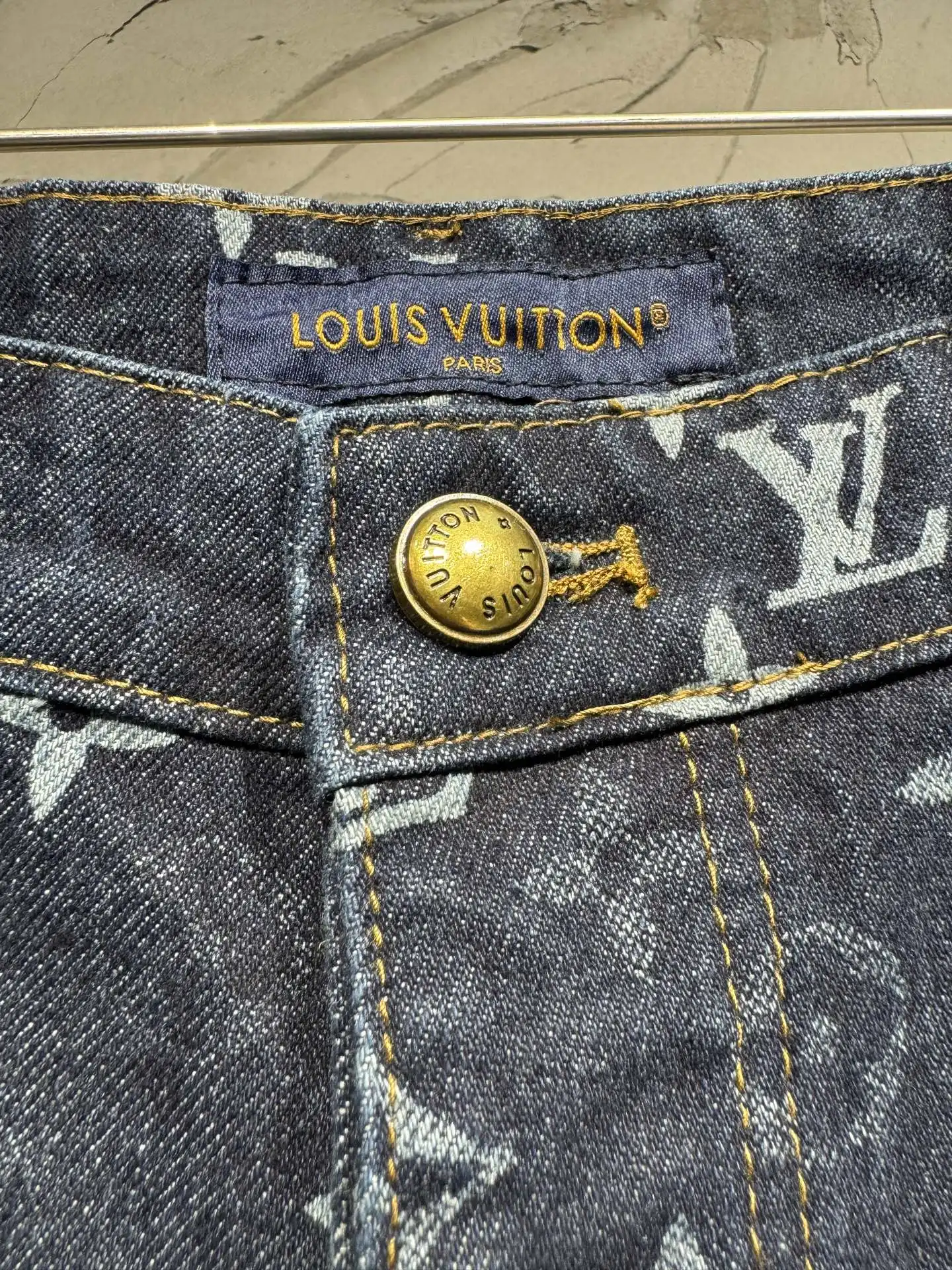 Monogram All-Over Print Straight-Leg Jeans D22523046 — view 6