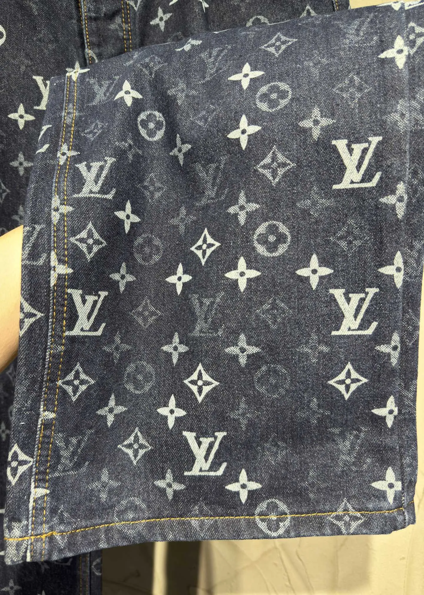 Monogram All-Over Print Straight-Leg Jeans D22523046 — view 8
