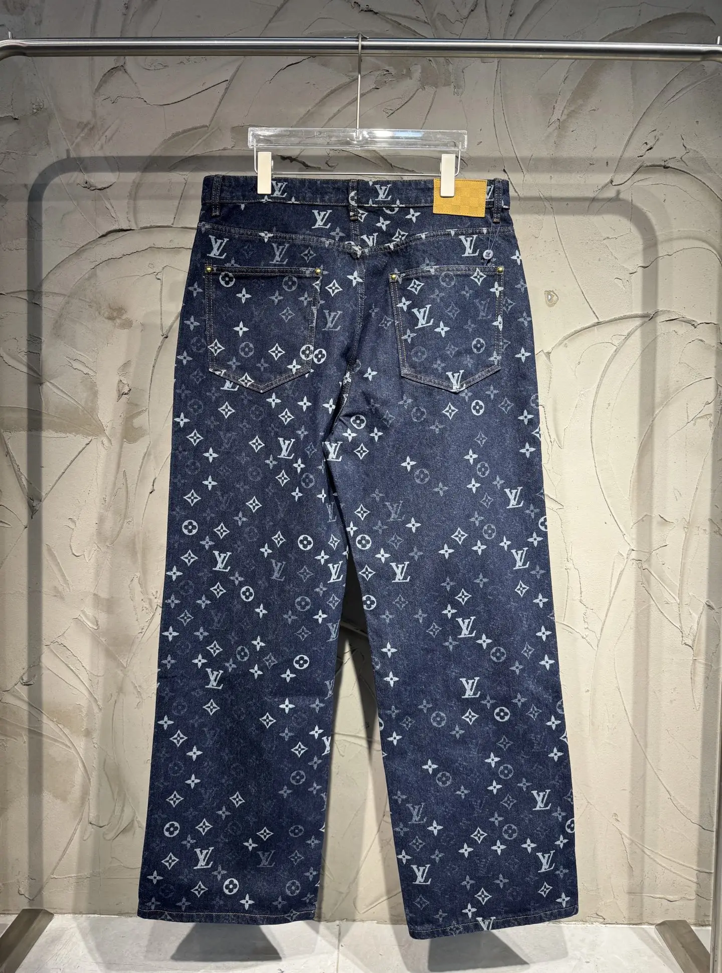 Monogram All-Over Print Straight-Leg Jeans D22523046 — view 9