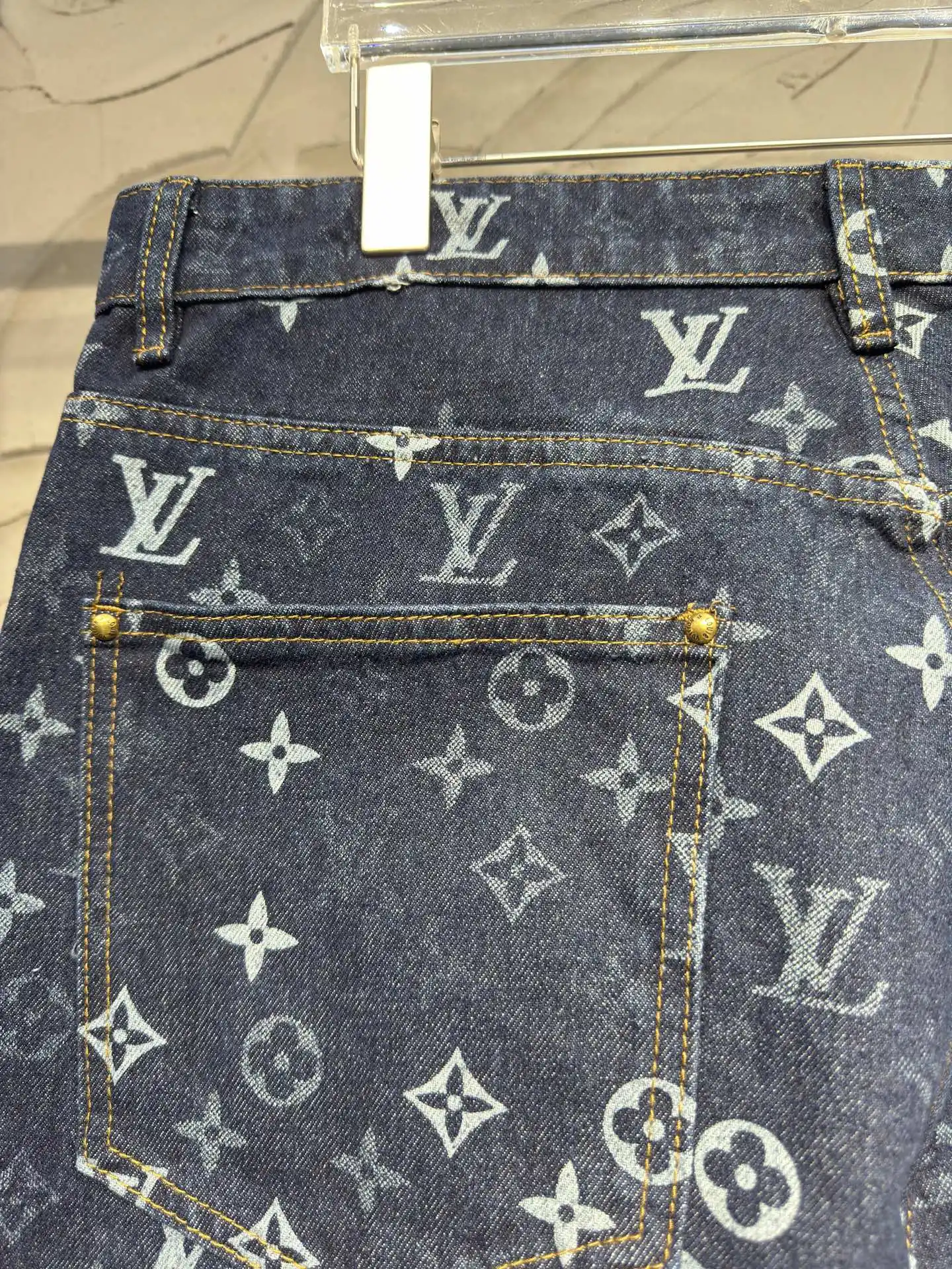 Monogram All-Over Print Straight-Leg Jeans D22523046 — view 10