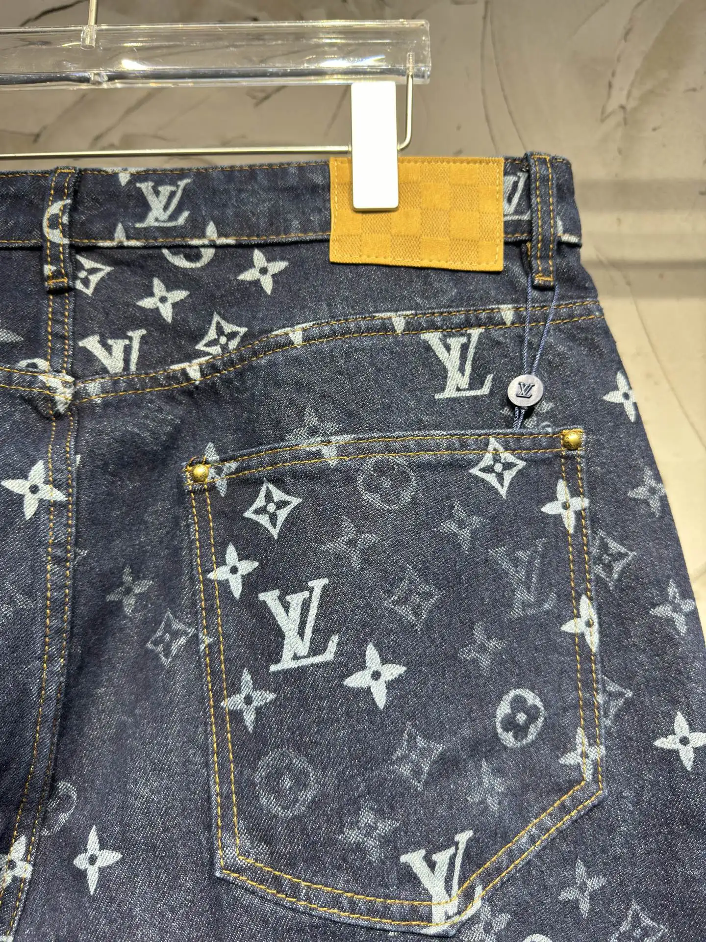 Monogram All-Over Print Straight-Leg Jeans D22523046 — view 11