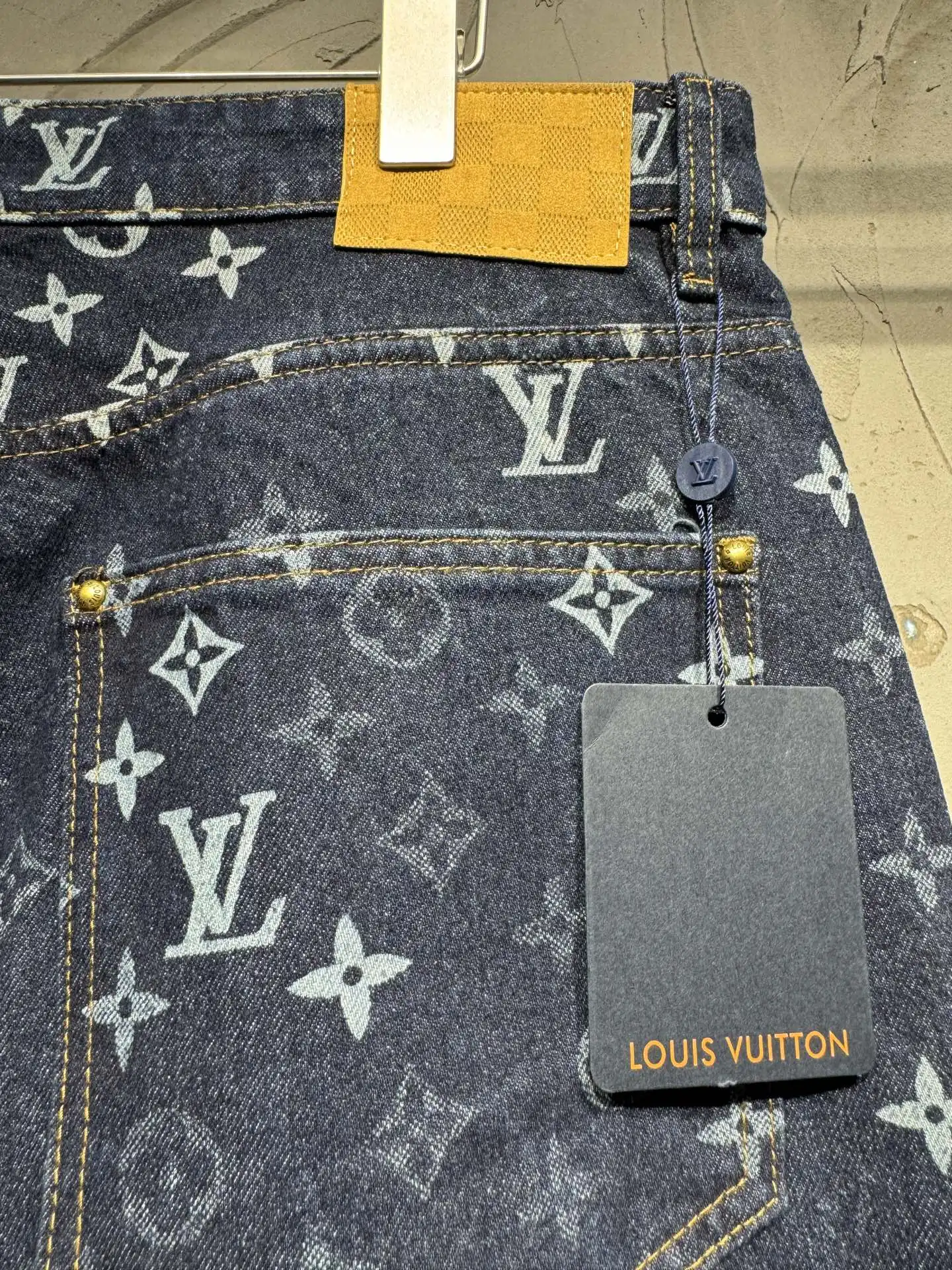 Monogram All-Over Print Straight-Leg Jeans D22523046 — view 13
