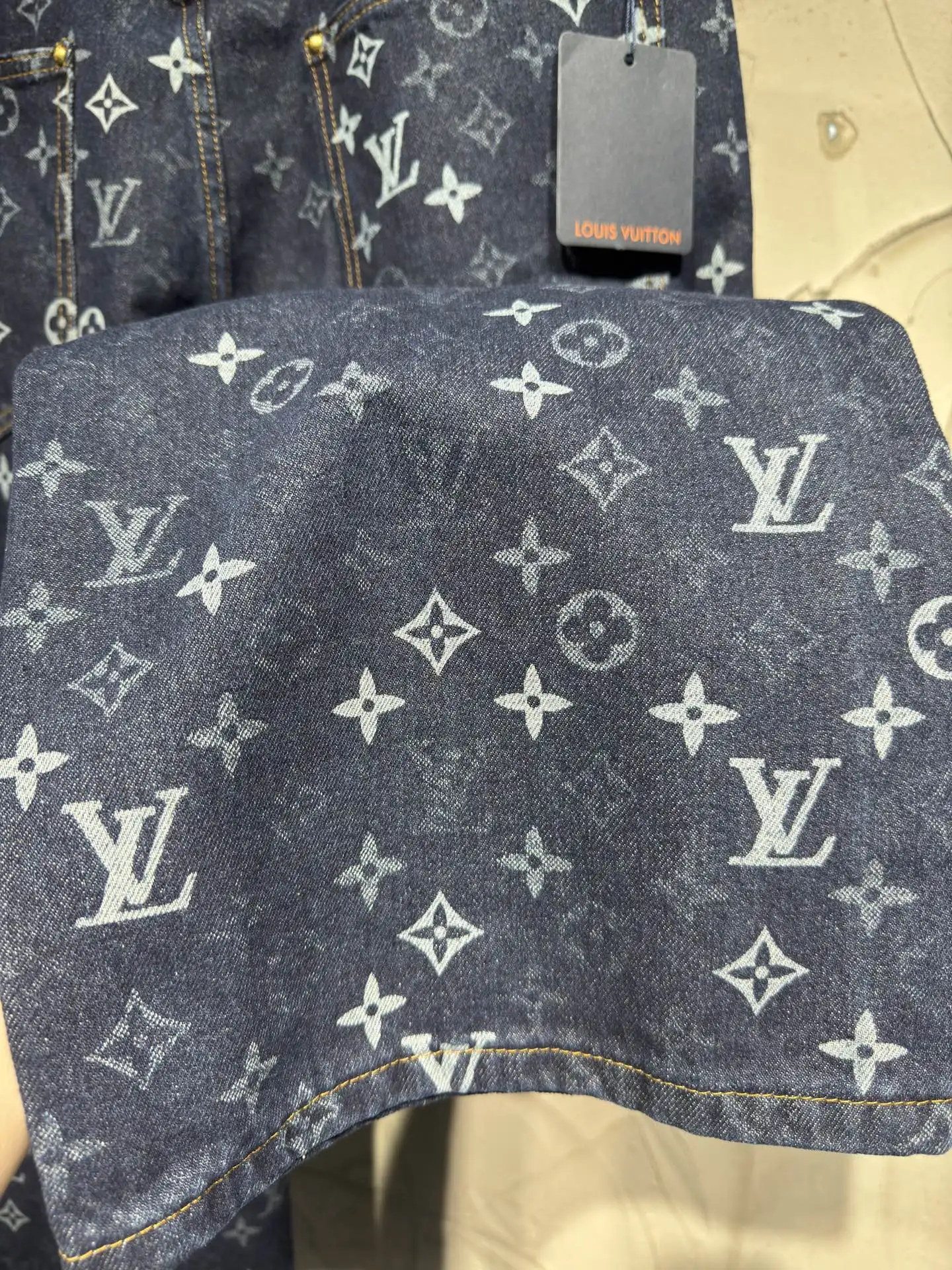 Monogram All-Over Print Straight-Leg Jeans D22523046 — view 15