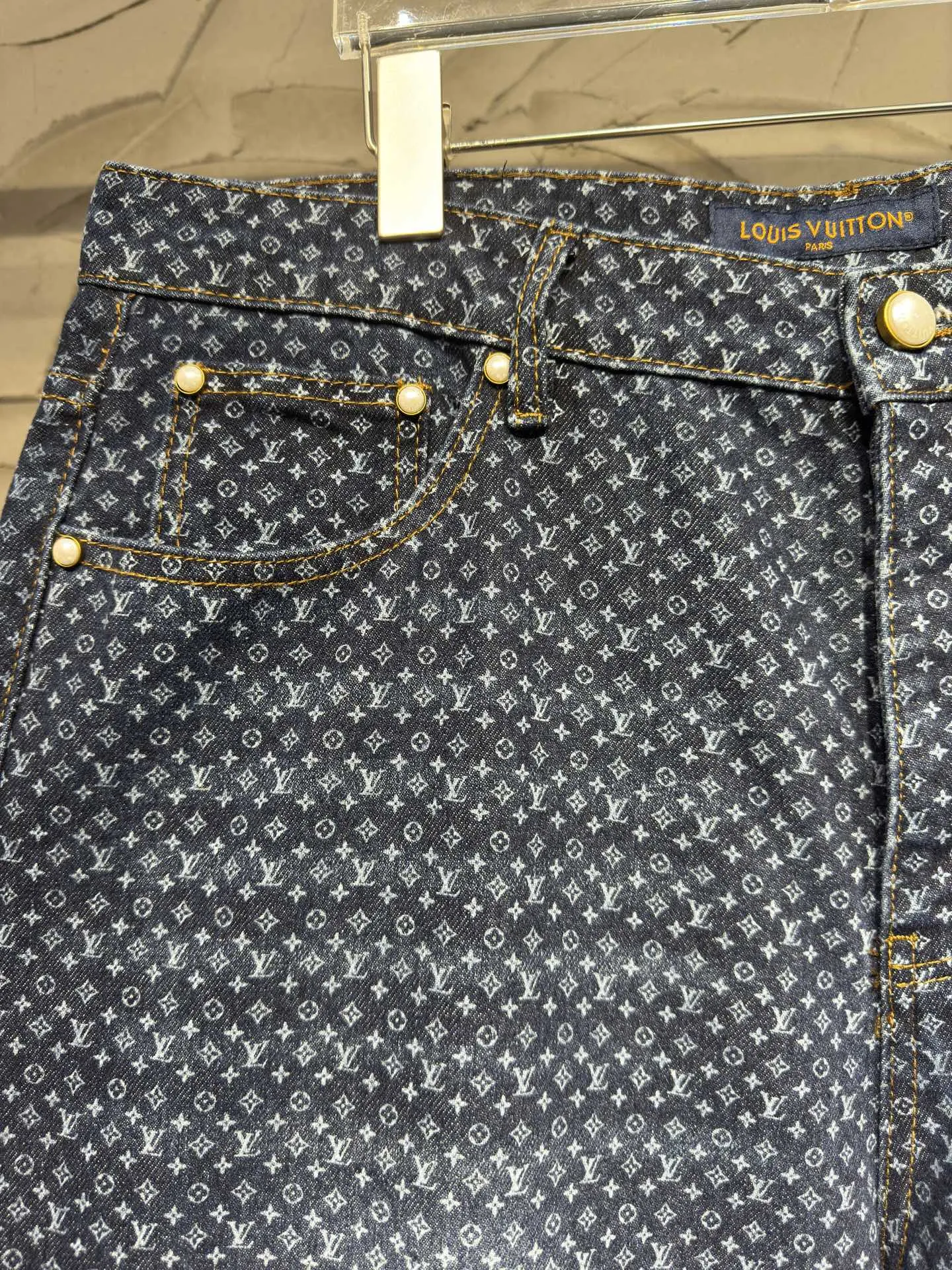 Monogram All-Over Print Straight-Leg Jeans D22523020 — view 2
