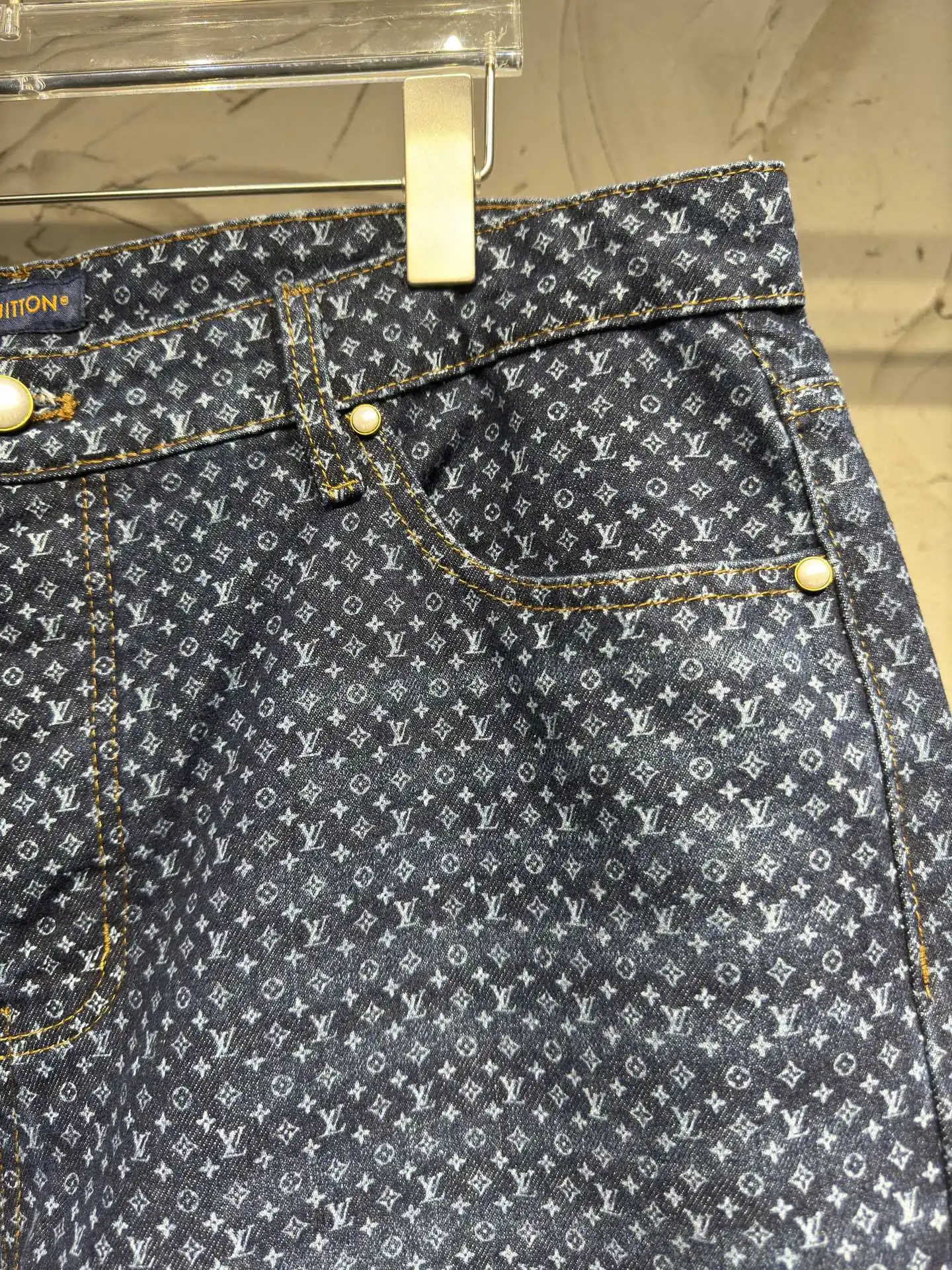 Monogram All-Over Print Straight-Leg Jeans D22523020 — view 3