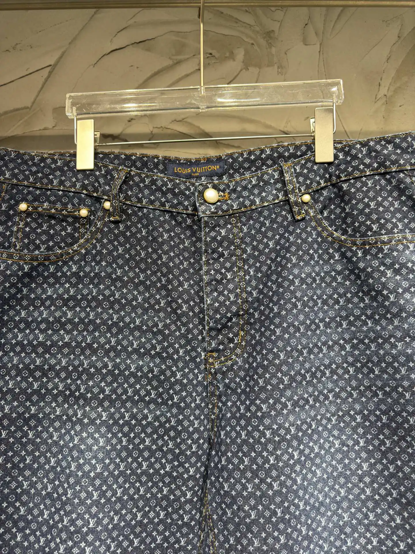 Monogram All-Over Print Straight-Leg Jeans D22523020 — view 4
