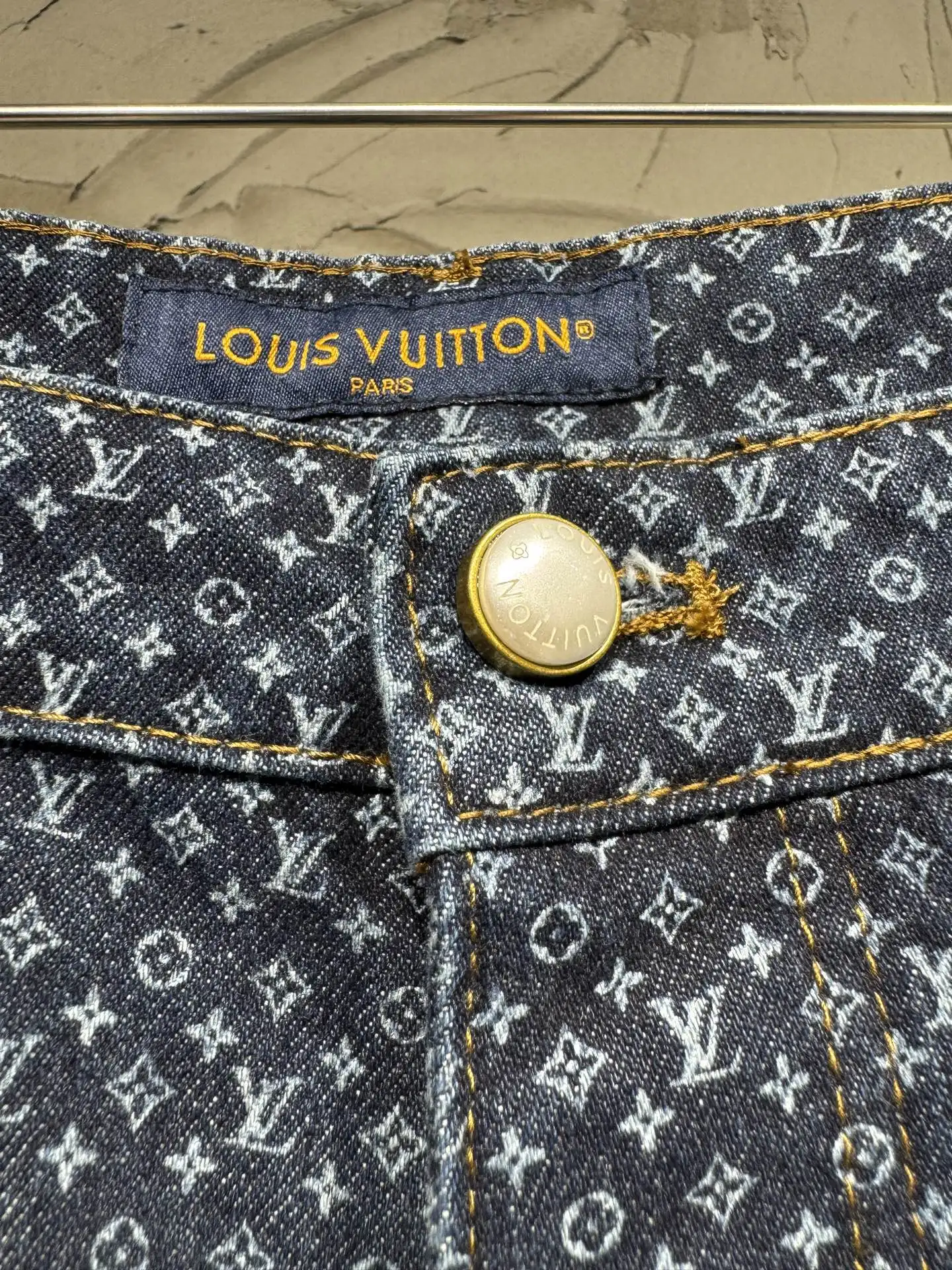Monogram All-Over Print Straight-Leg Jeans D22523020 — view 6
