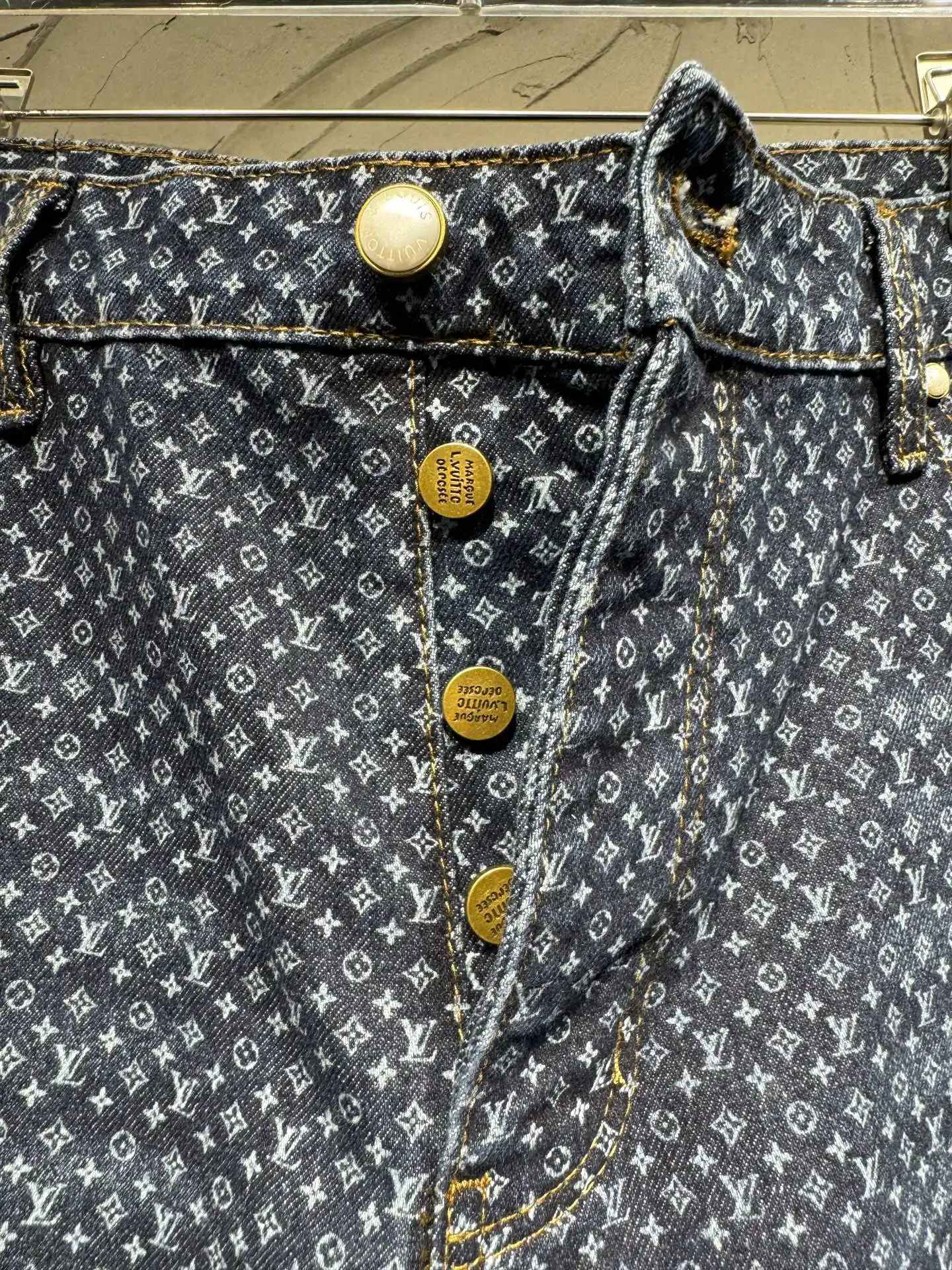 Monogram All-Over Print Straight-Leg Jeans D22523020 — view 7
