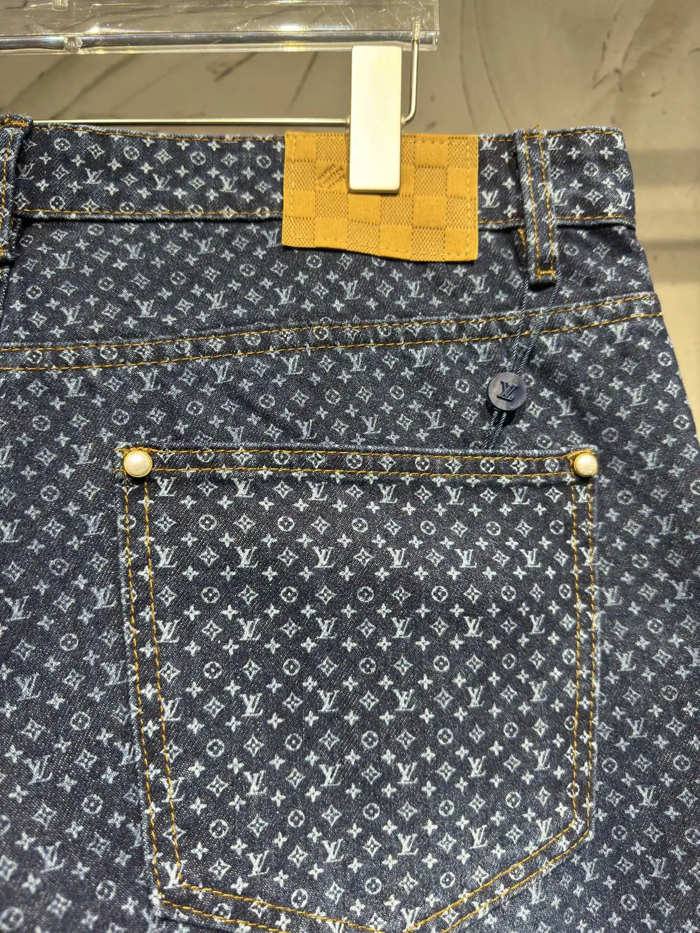 Monogram All-Over Print Straight-Leg Jeans D22523020 — view 14
