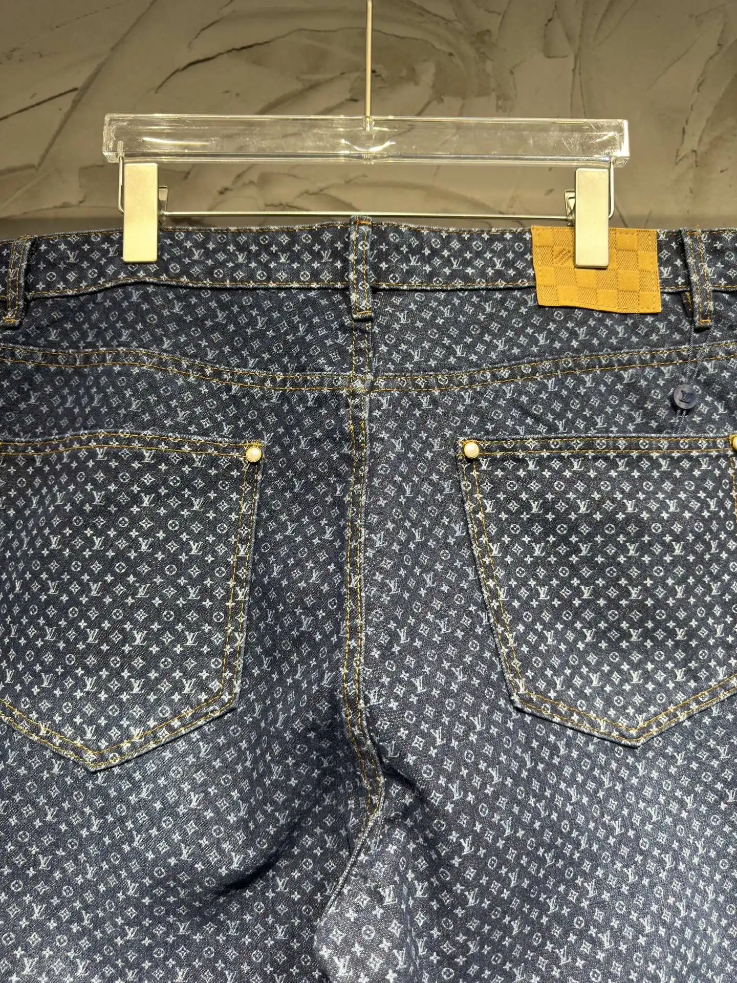 Monogram All-Over Print Straight-Leg Jeans D22523020 — view 15