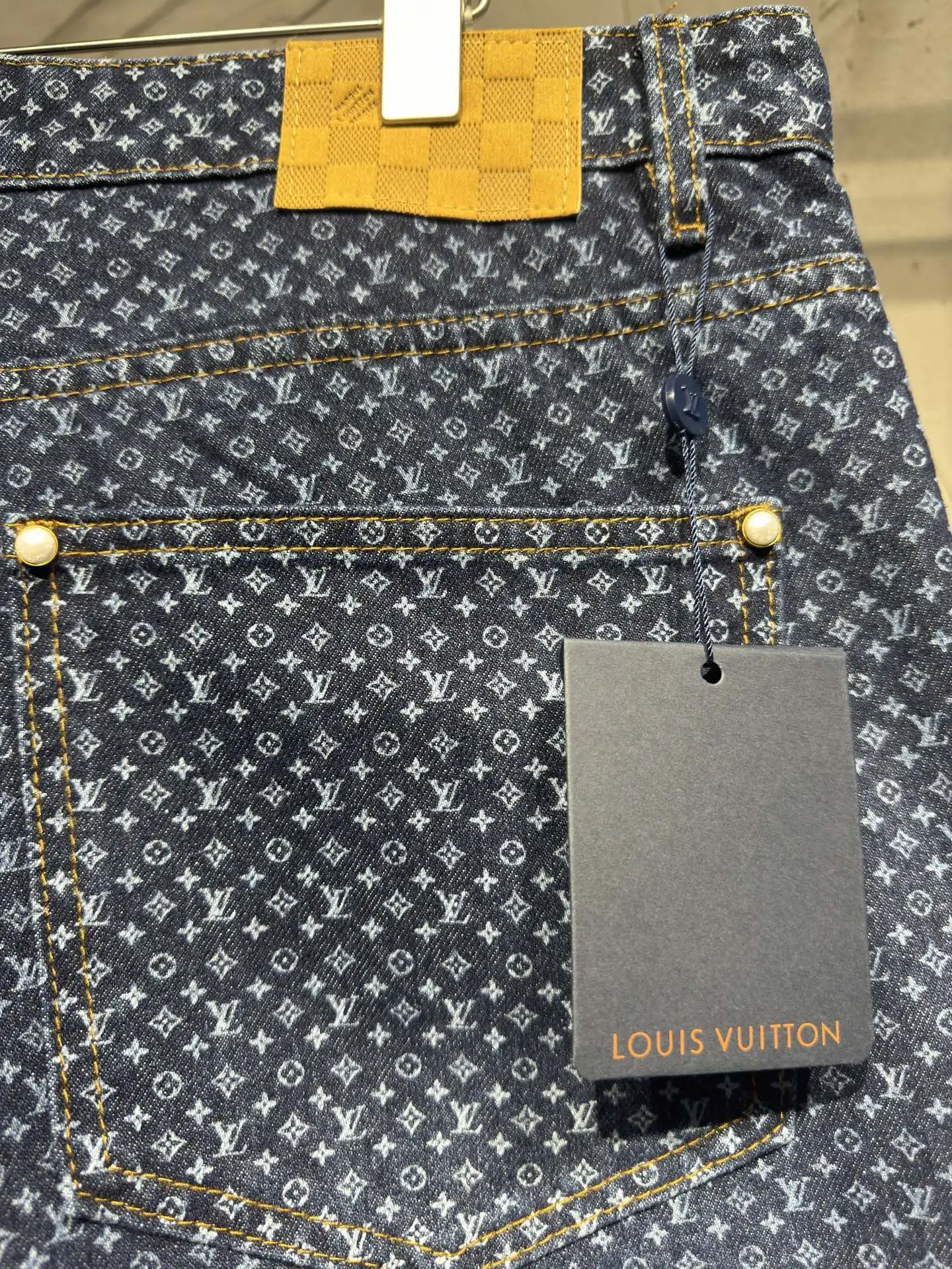 Monogram All-Over Print Straight-Leg Jeans D22523020 — view 16