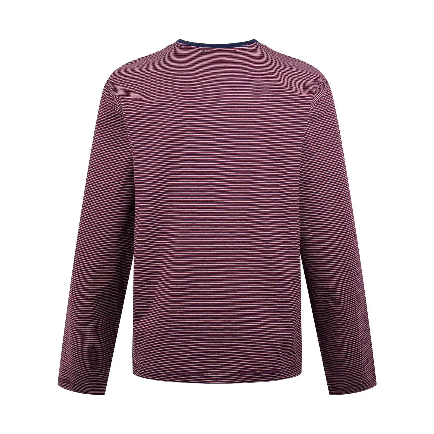 Striped Cotton Jersey Henley Top D22519219 — view 2