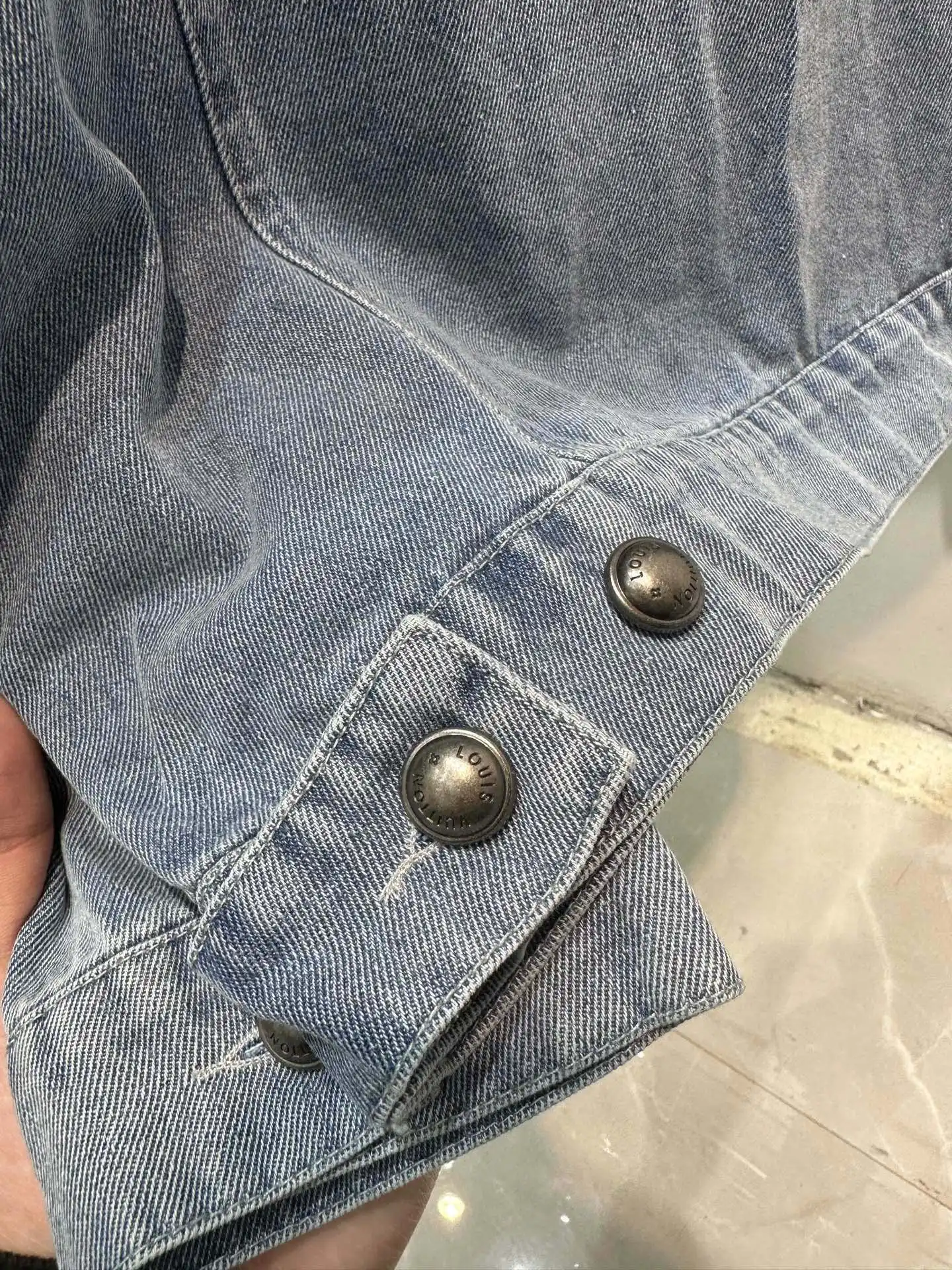 Distressed Monogram Denim Jacket D22513437 — view 7