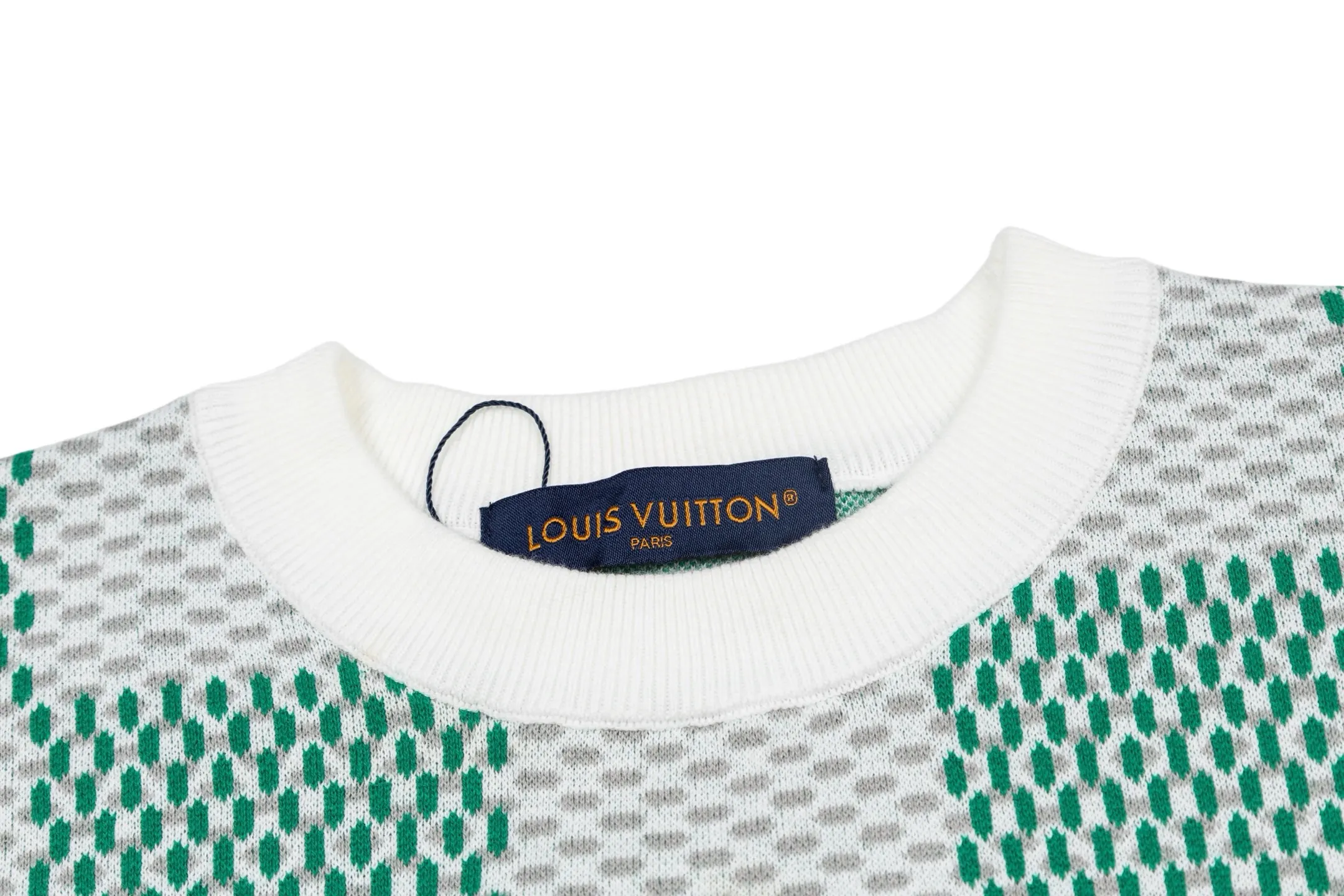 Damier Jacquard Cotton Knit T-Shirt D23013797 — view 3