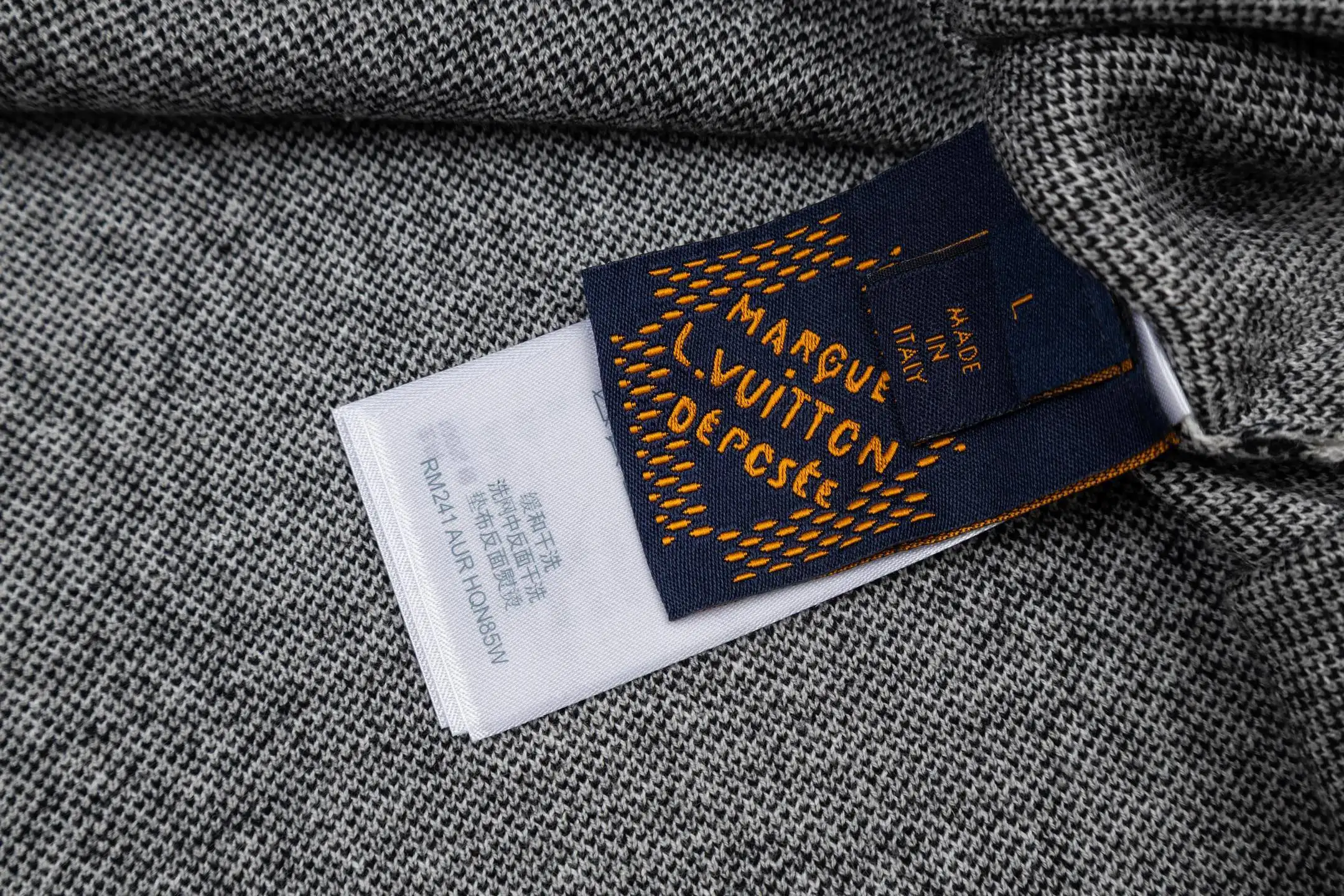 Damier Jacquard Cotton Knit T-Shirt D23013799 — view 9