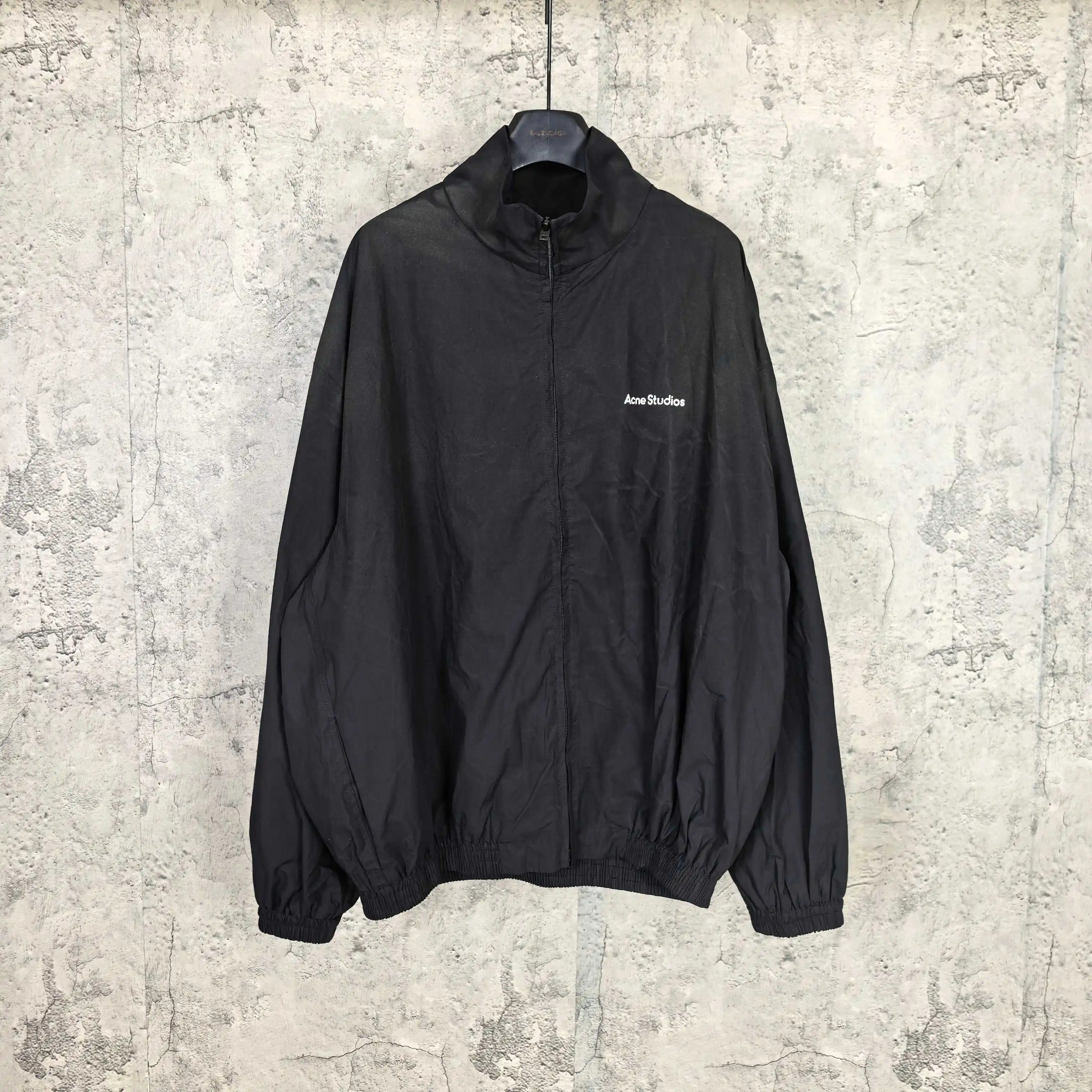 Logo Print Washed Track Jacket D23023285