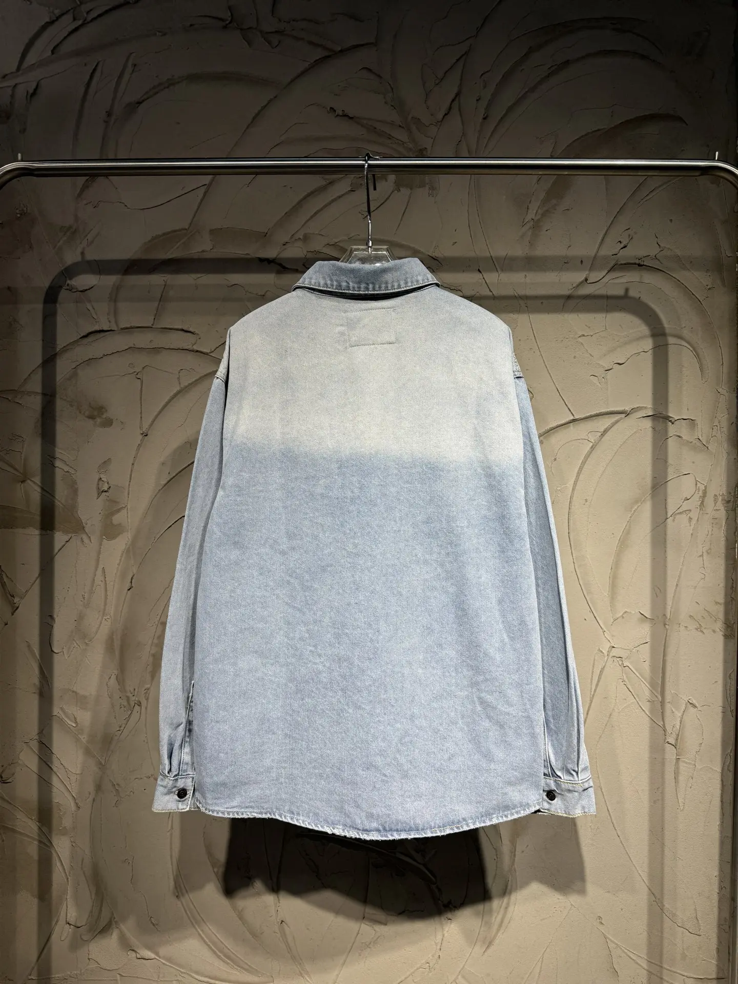 Oversized Washed Denim Shirt Jacket D23023023 — view 2
