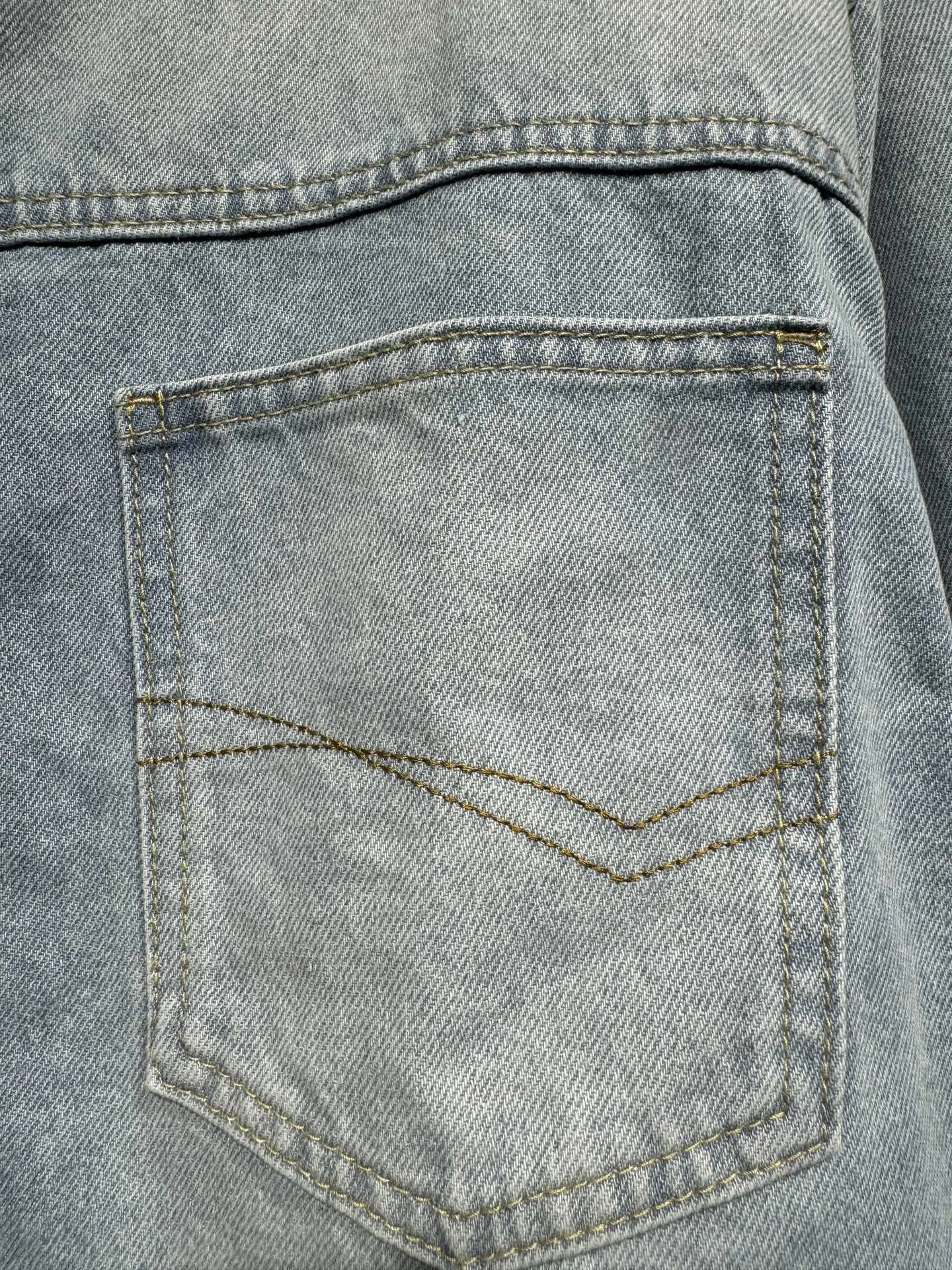 Oversized Washed Denim Shirt Jacket D23023023 — view 5