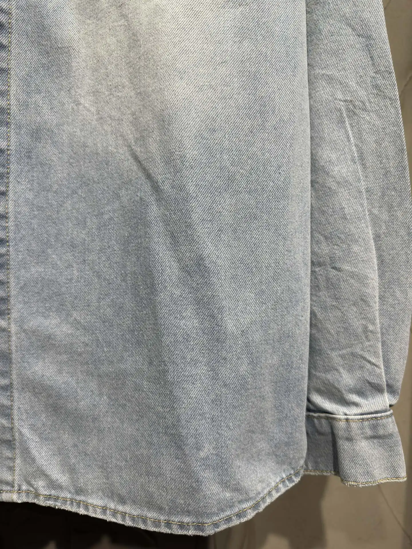 Oversized Washed Denim Shirt Jacket D23023023 — view 9