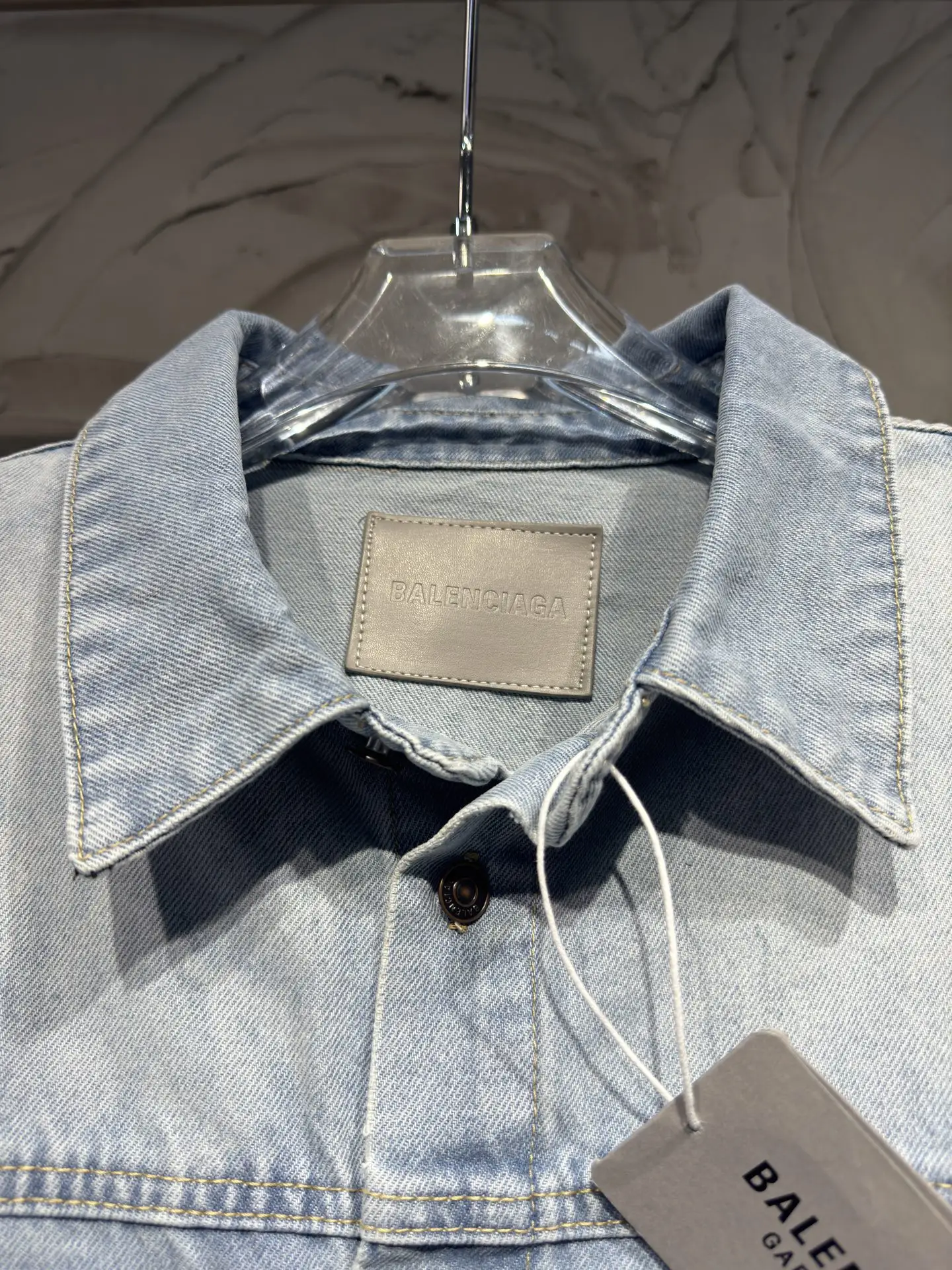 Oversized Washed Denim Shirt Jacket D23023023 — view 13