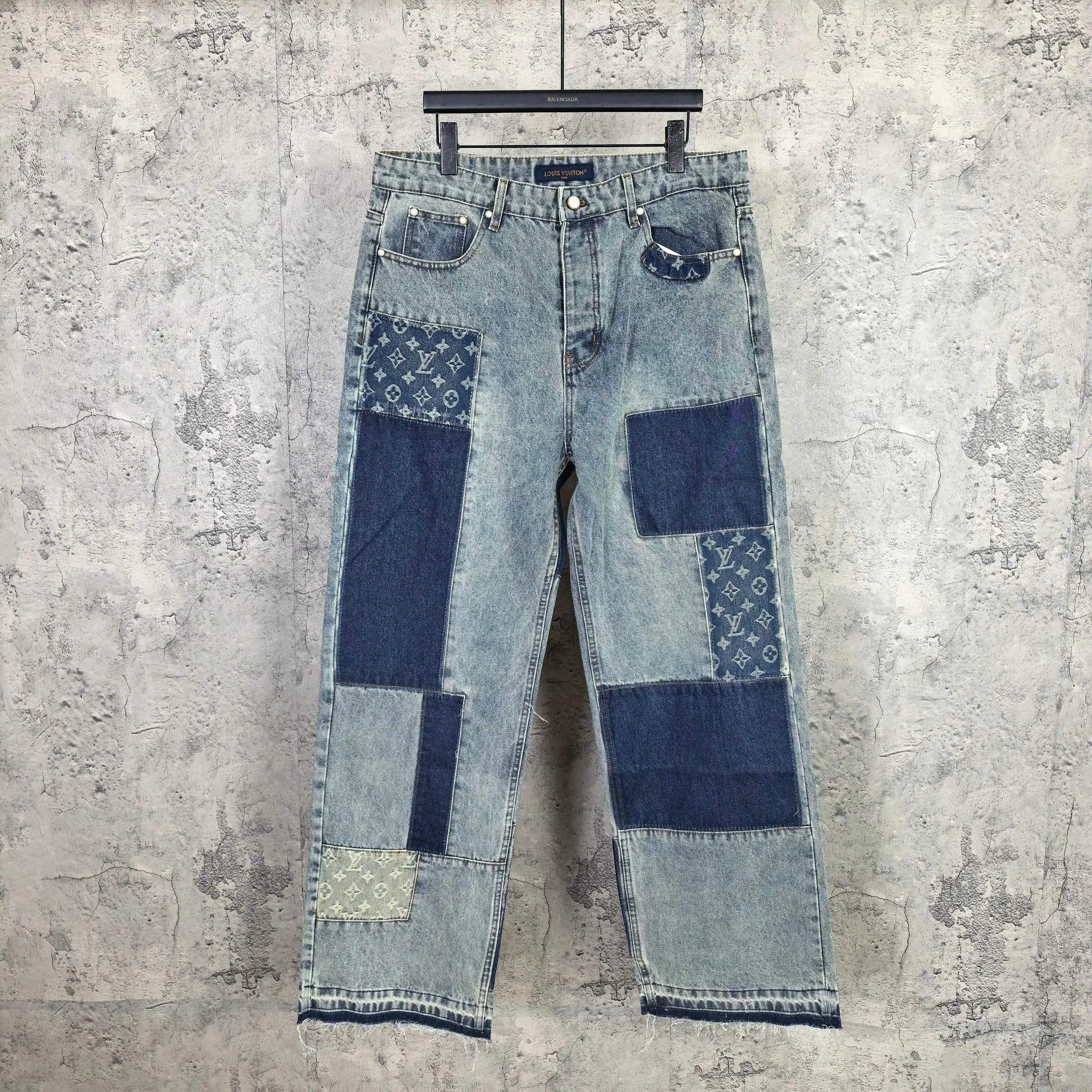 Monogram Patchwork Straight-Leg Jeans D23023205
