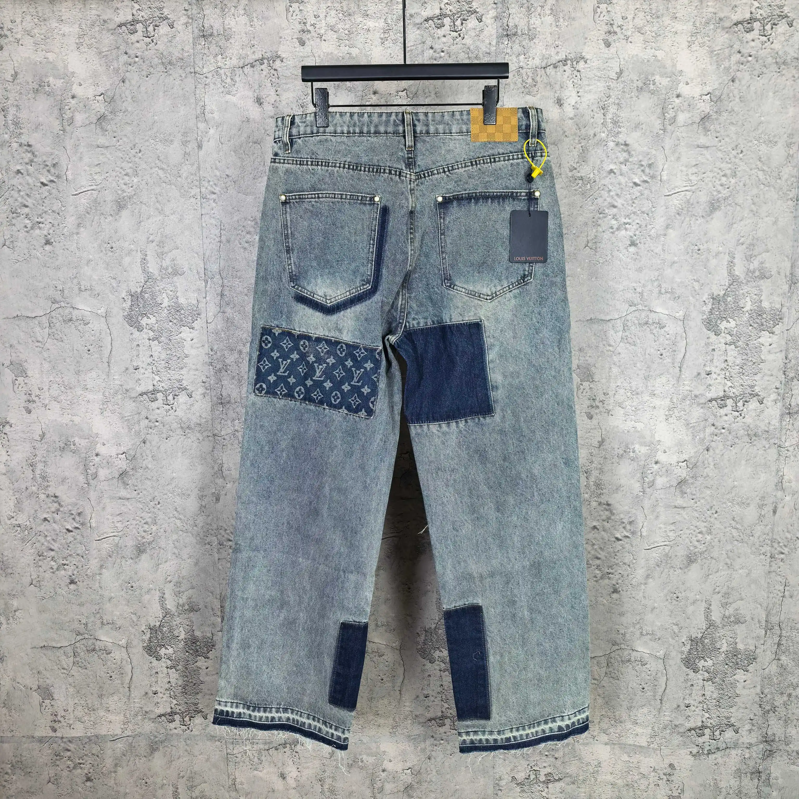 Monogram Patchwork Straight-Leg Jeans D23023205 — view 2