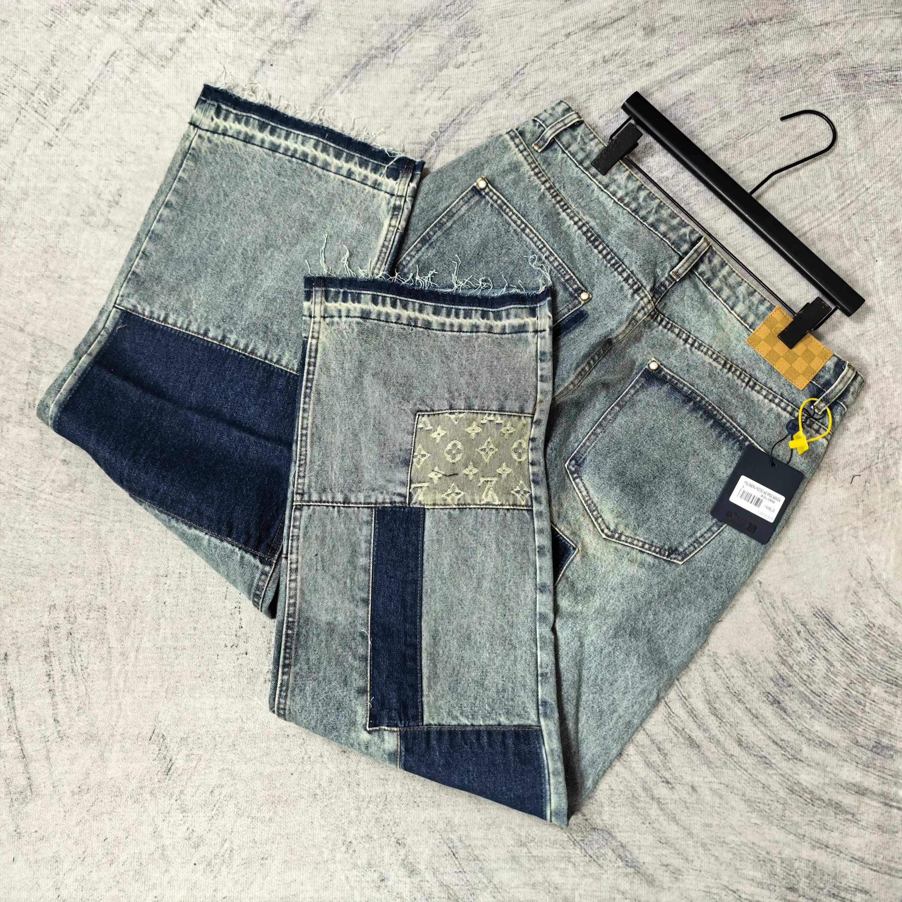 Monogram Patchwork Straight-Leg Jeans D23023205 — view 5