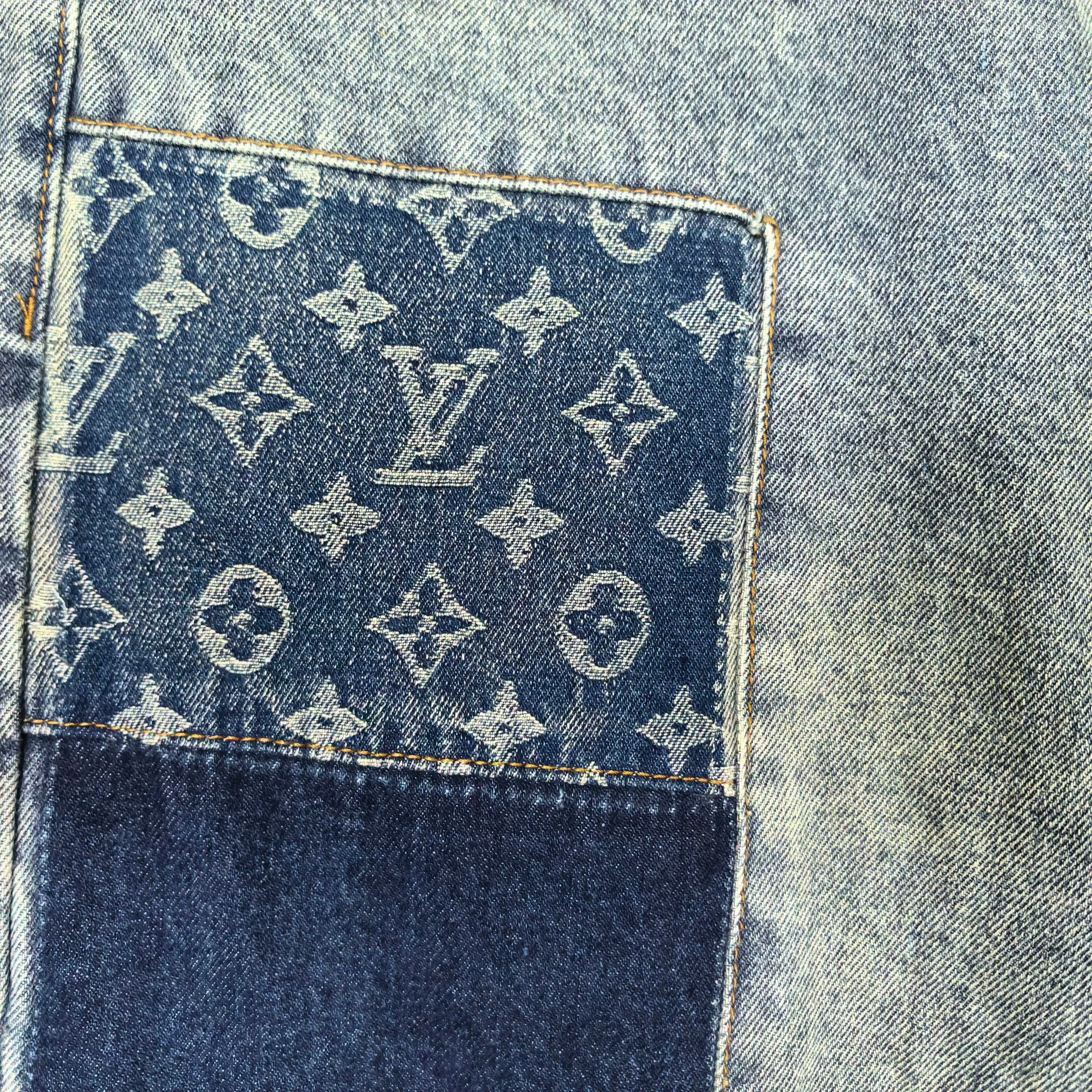 Monogram Patchwork Straight-Leg Jeans D23023205 — view 8