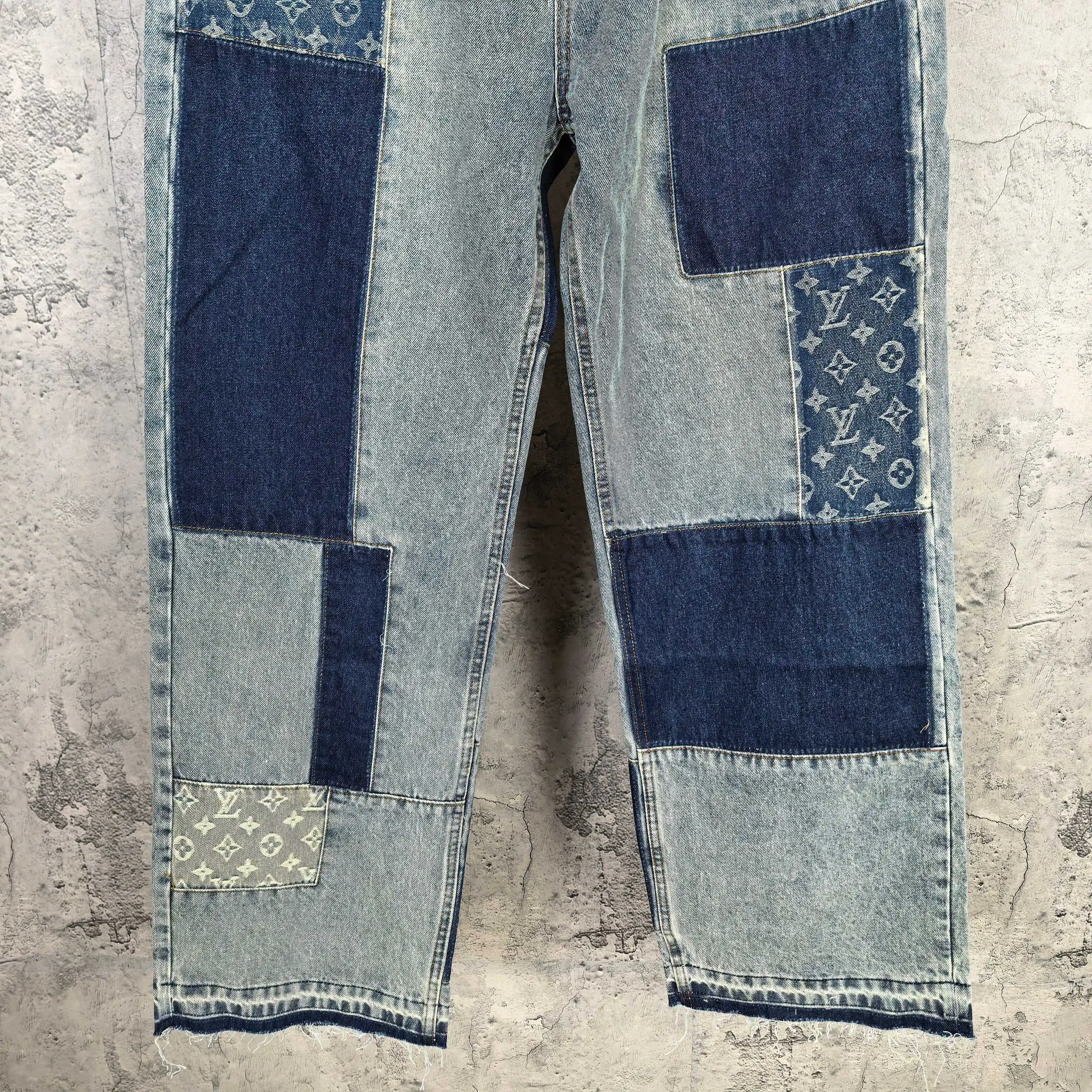 Monogram Patchwork Straight-Leg Jeans D23023205 — view 10