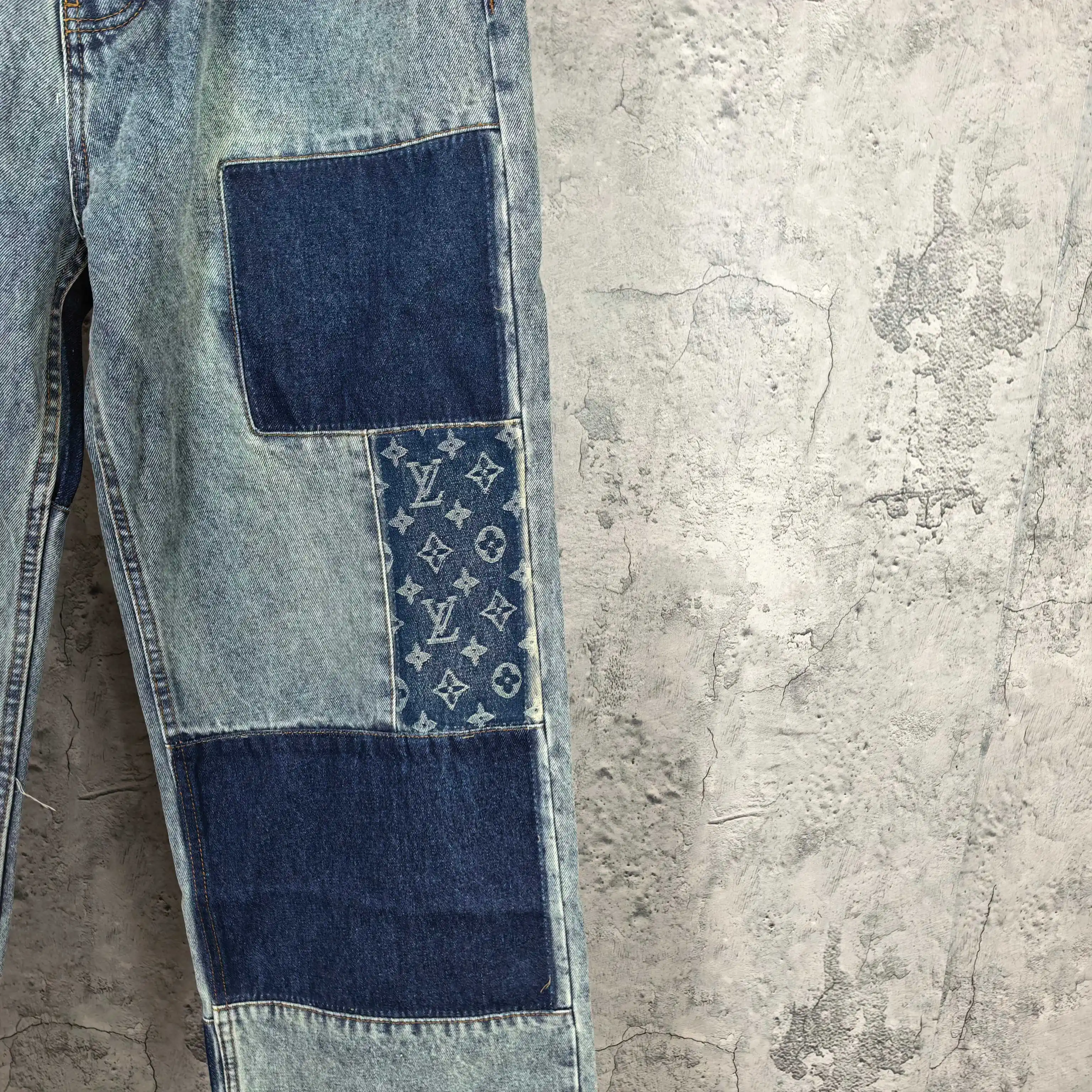 Monogram Patchwork Straight-Leg Jeans D23023205 — view 14