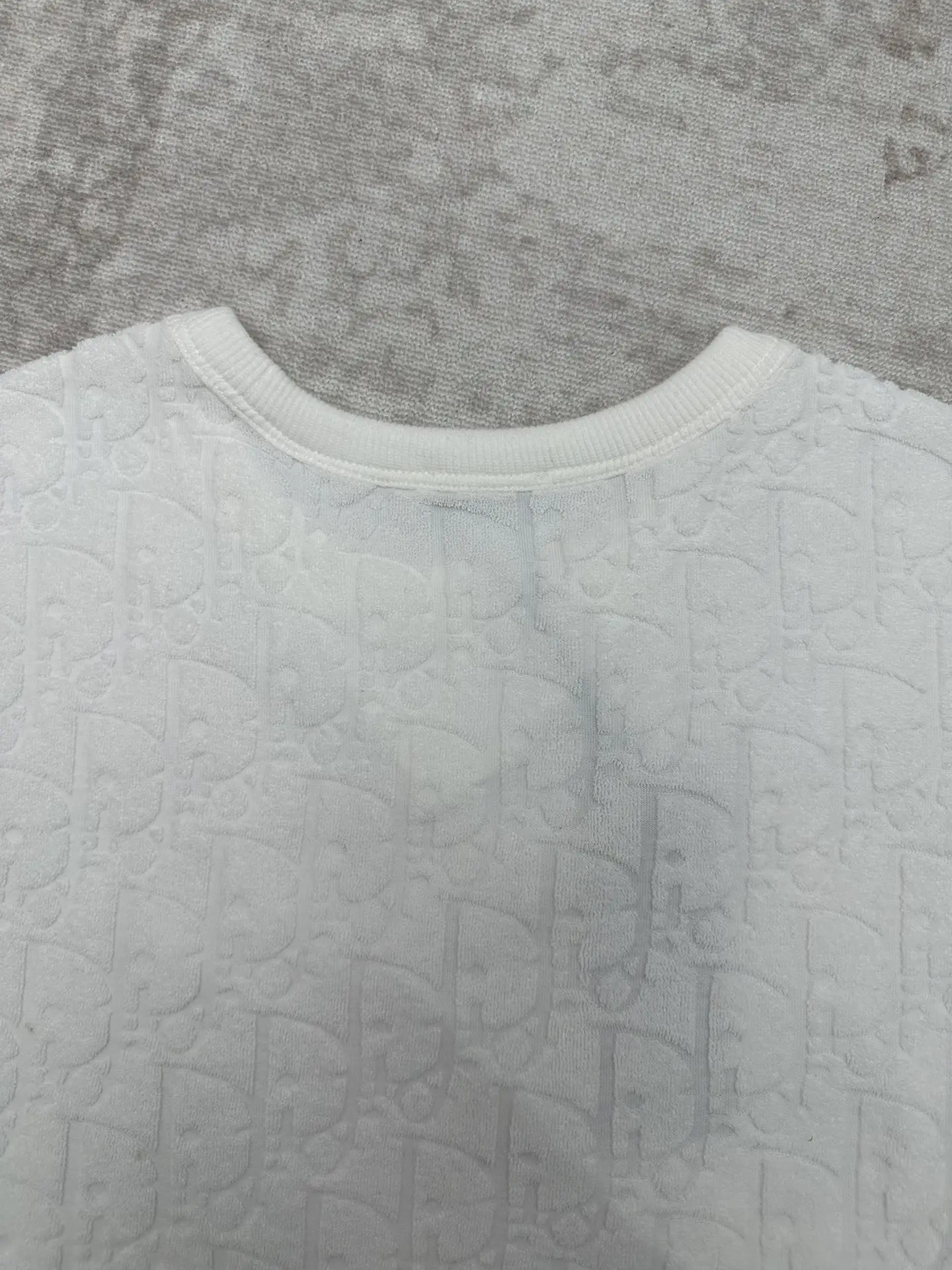 Oblique Jacquard Cotton-Terry T-Shirt D23513985 — view 8