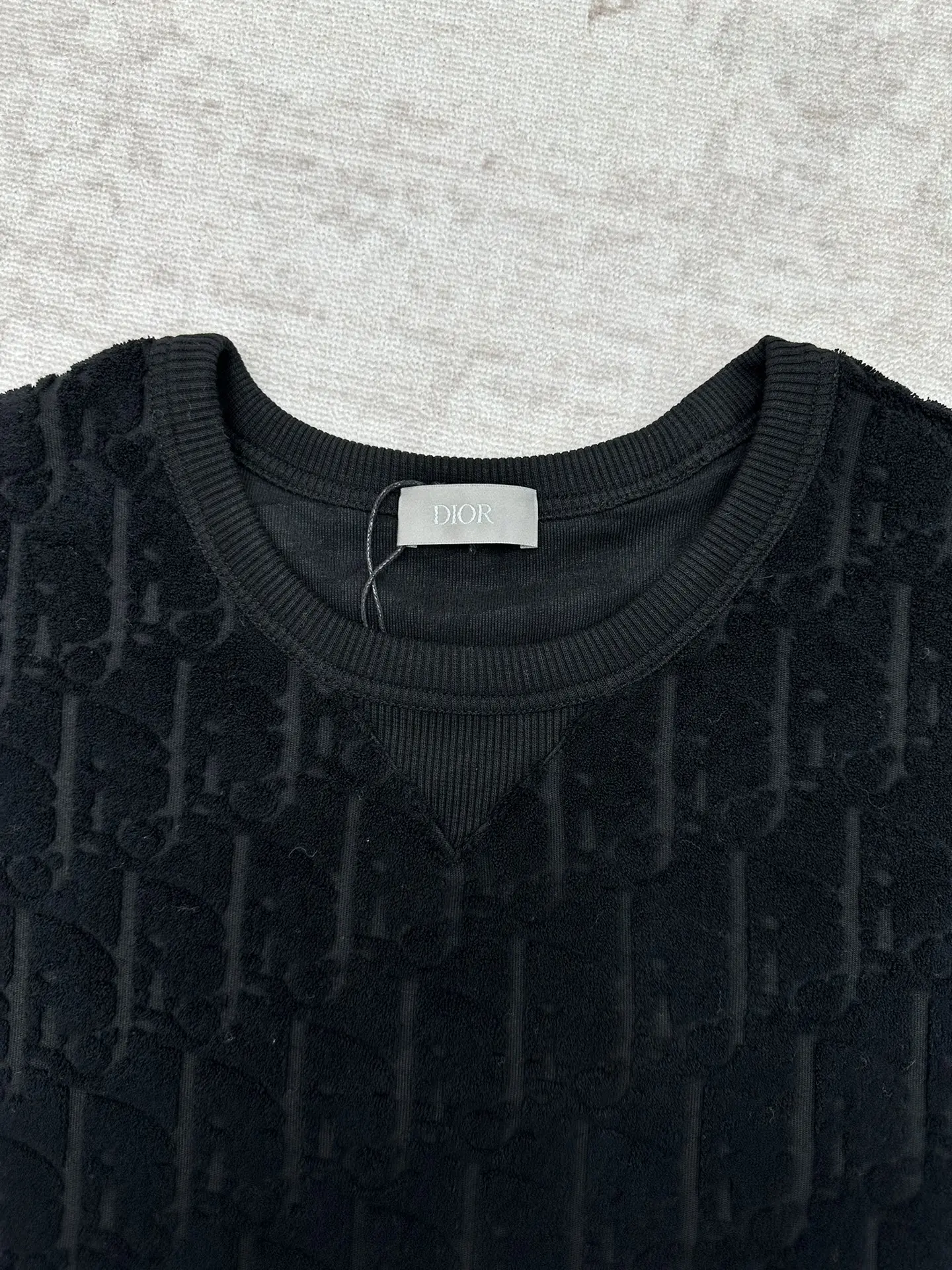 Oblique Cotton-Terry Relaxed T-Shirt D23513984 — view 3