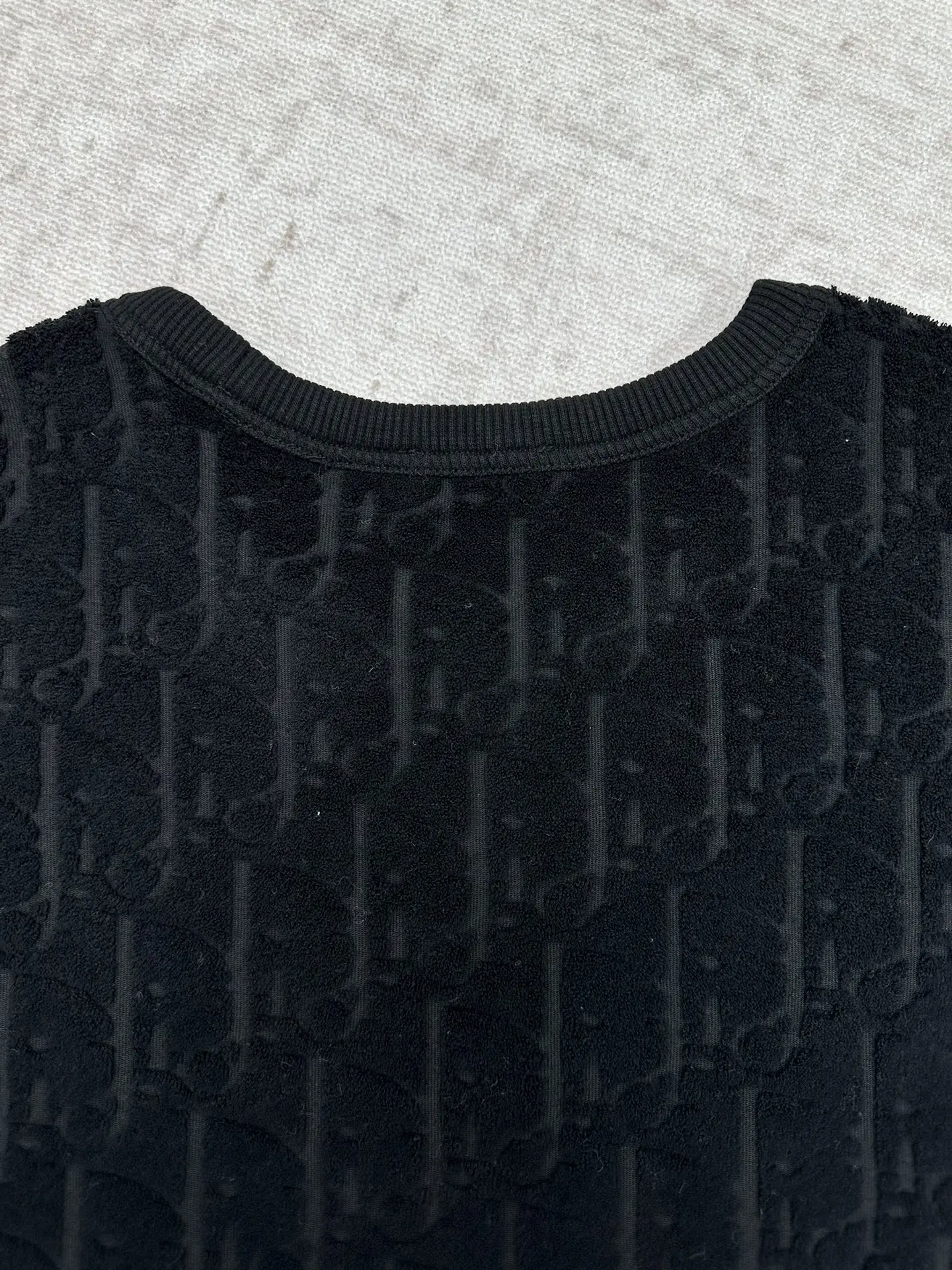 Oblique Cotton-Terry Relaxed T-Shirt D23513984 — view 9
