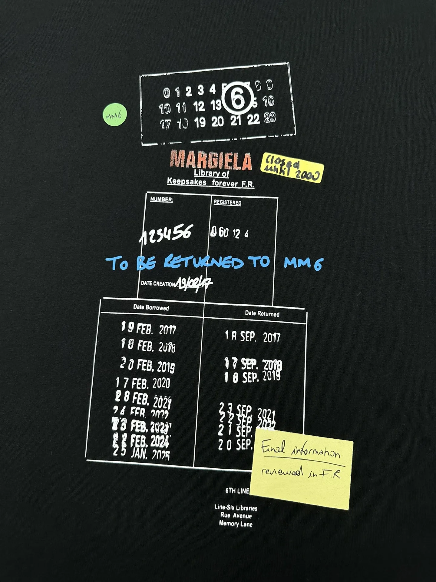 MM6 Maison Margiela Graphic Print Cotton T-Shirt D23513986 — view 4