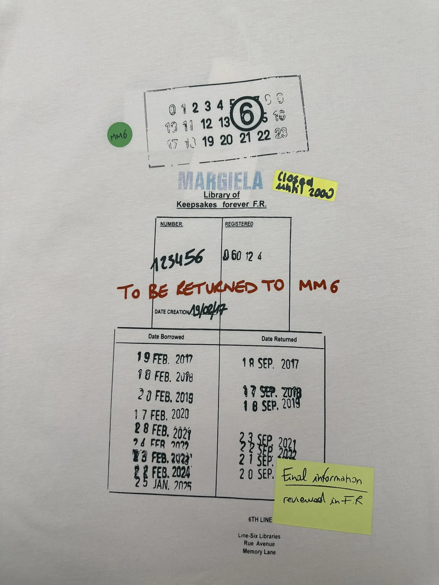 MM6 Maison Margiela Archive Print Cotton T-Shirt D23513987 — view 4